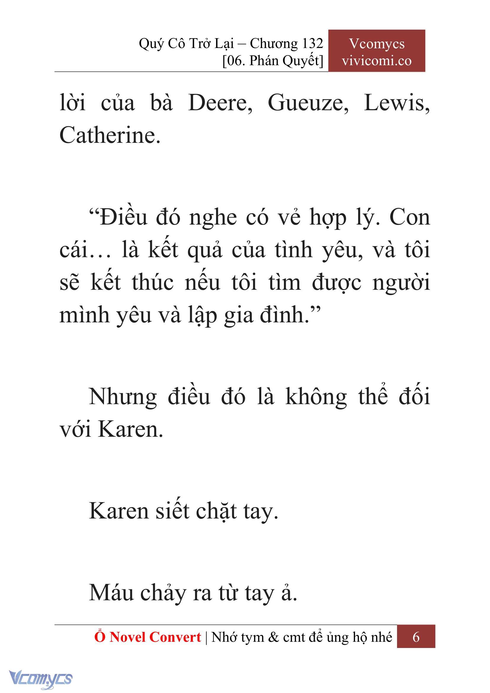 [Novel] Quý Cô Trở Lại Chap 132 - Next Chap 133