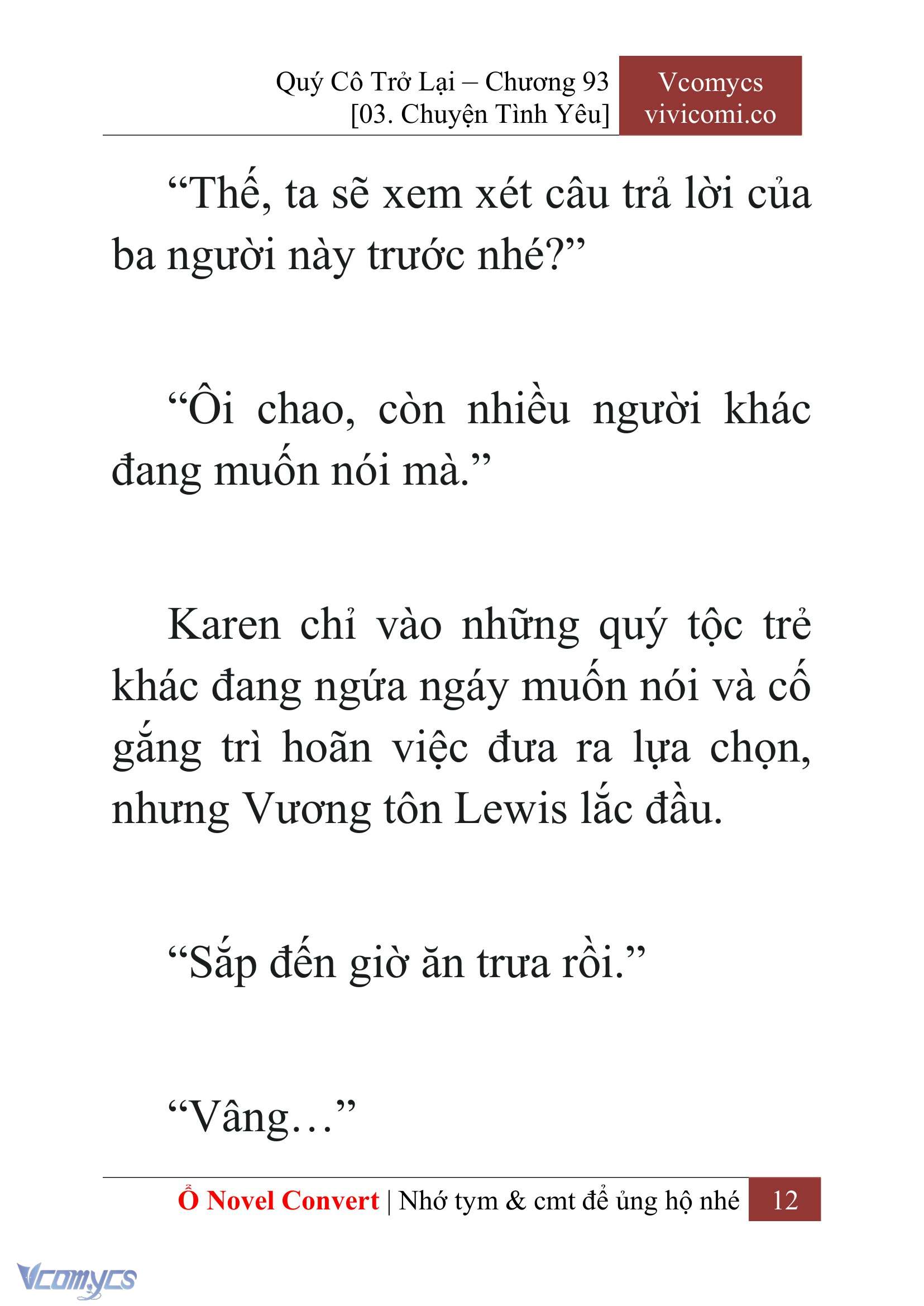 [Novel] Quý Cô Trở Lại Chap 93 - Trang 2