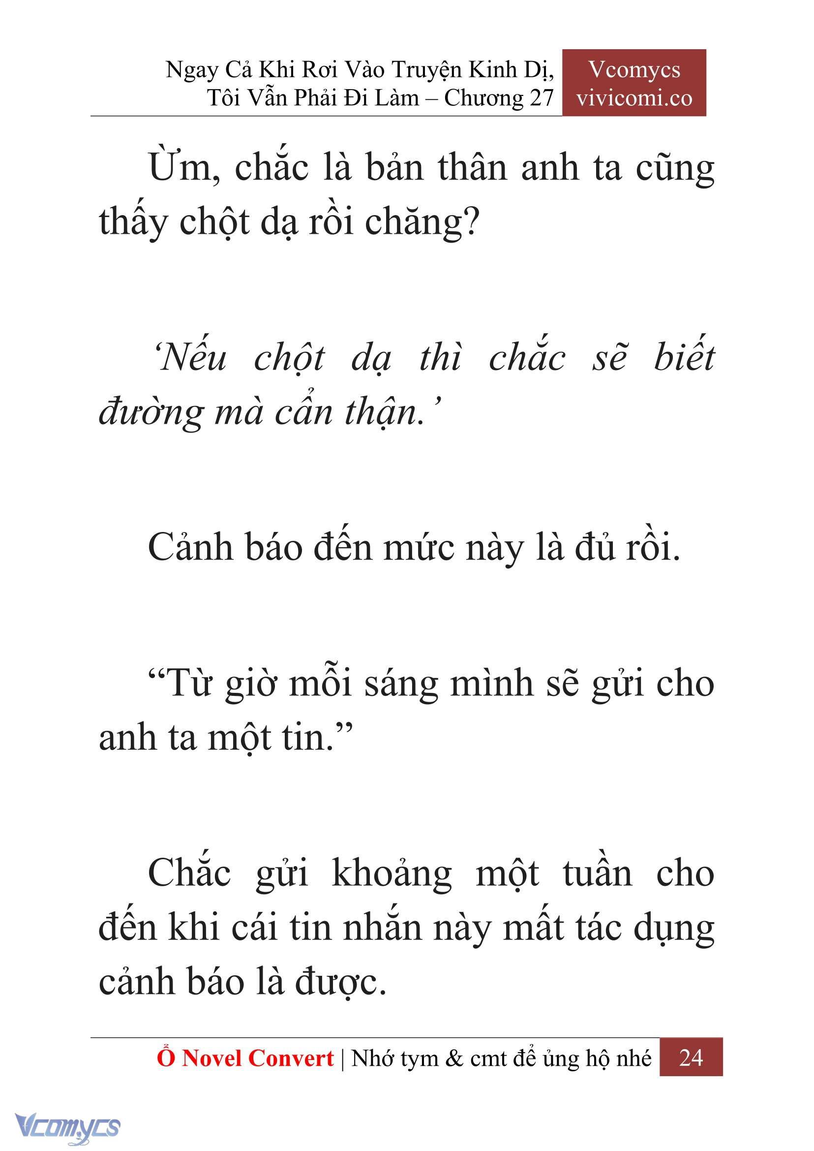[Novel] Ngay Cả Khi Rơi Vào Truyện Kinh Dị, Tôi Vẫn Phải Đi Làm Chap 27 - Trang 2