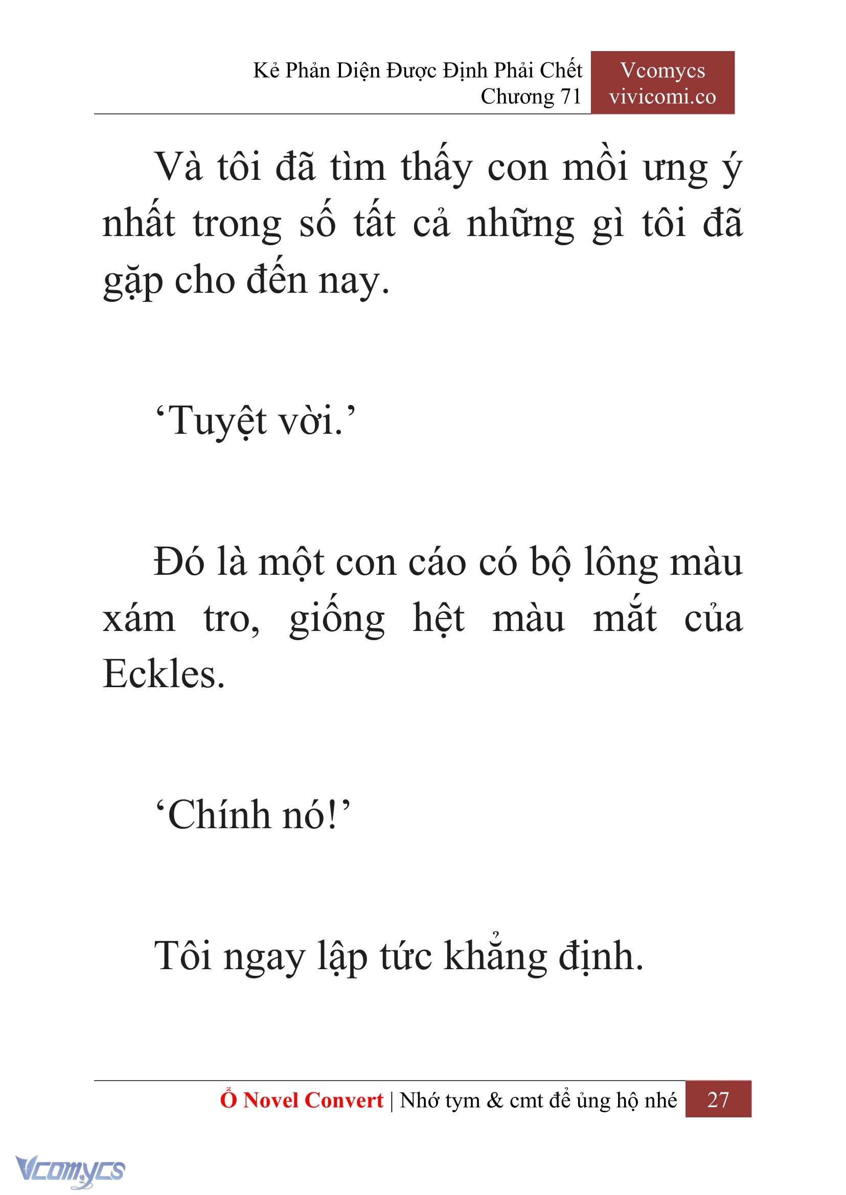 [Novel] Kẻ Phản Diện Được Định Phải Chết Chap 71 - Trang 2
