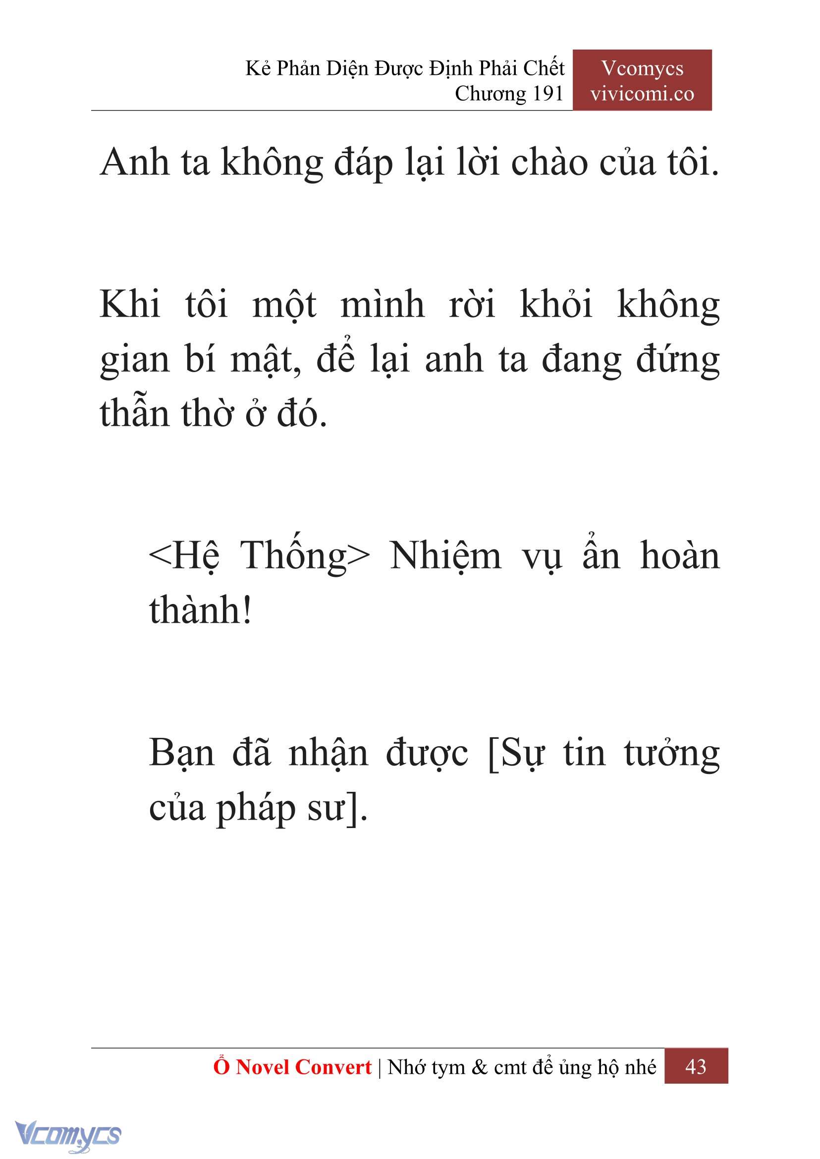 [Novel] Kẻ Phản Diện Được Định Phải Chết Chap 191 - Trang 2