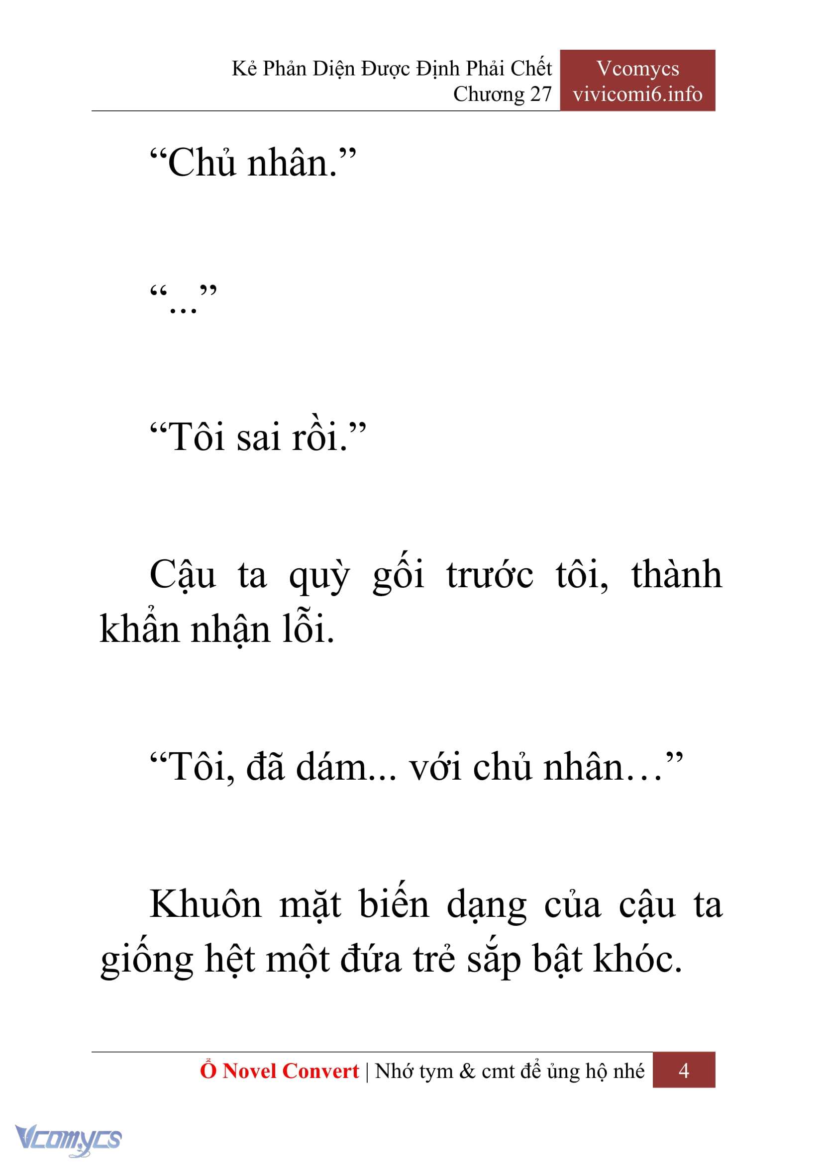 [Novel] Kẻ Phản Diện Được Định Phải Chết Chap 27 - Trang 2