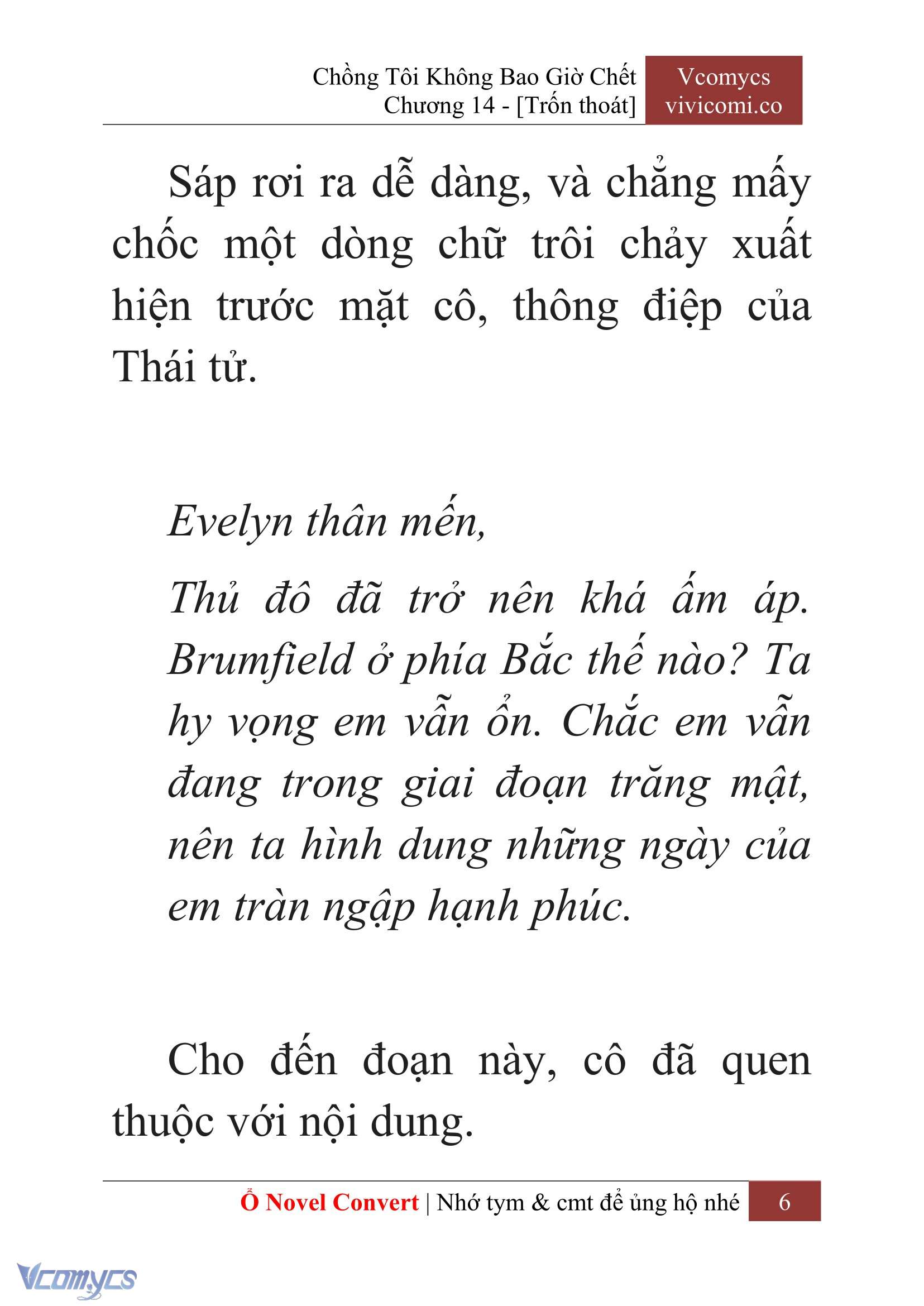 [Novel] Chồng Tôi Không Bao Giờ Chết Chap 14 - Trang 2