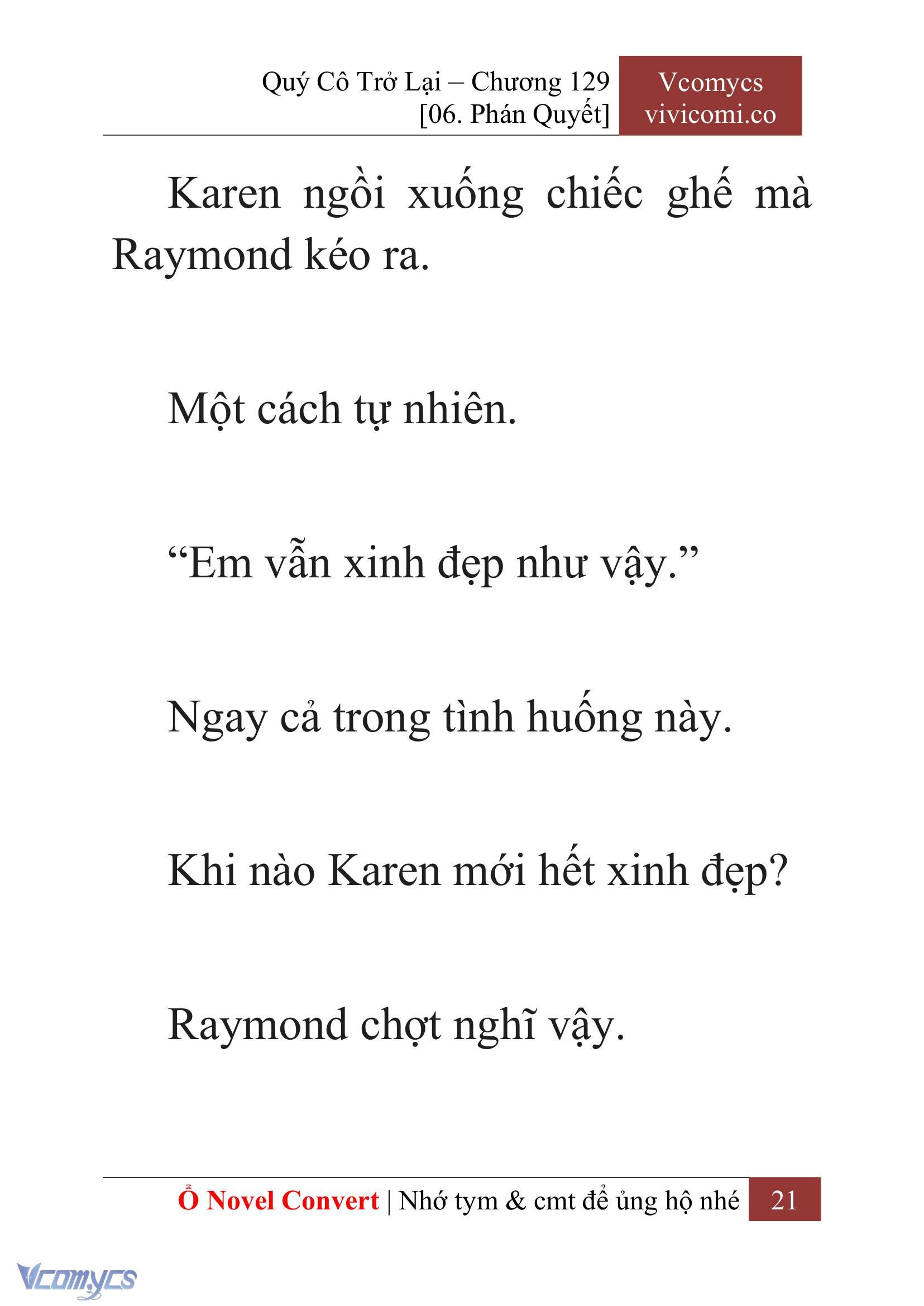 [Novel] Quý Cô Trở Lại Chap 129 - Next Chap 130