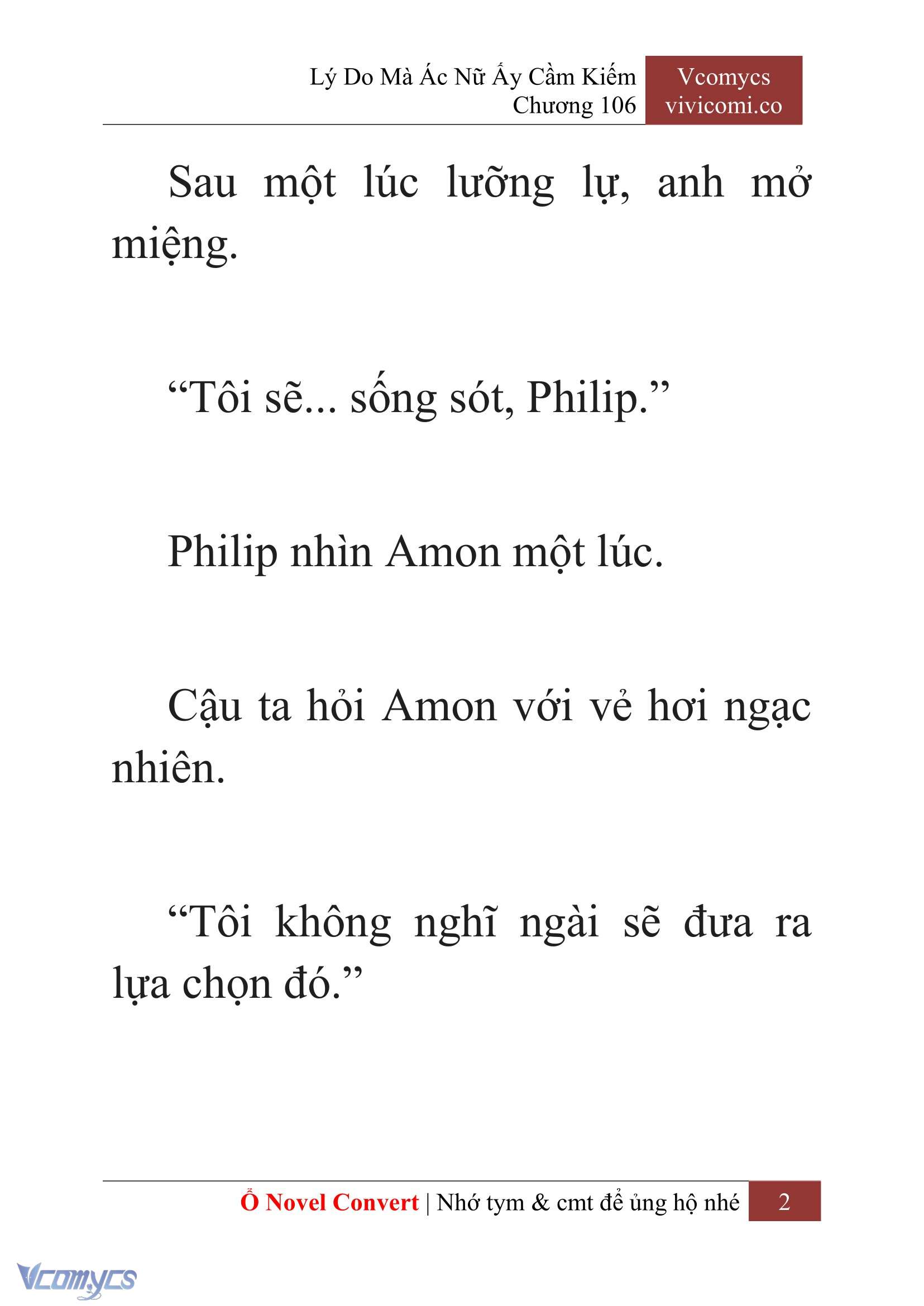 [Novel] Lý Do Mà Ác Nữ Ấy Cầm Kiếm Chap 106 - Trang 2
