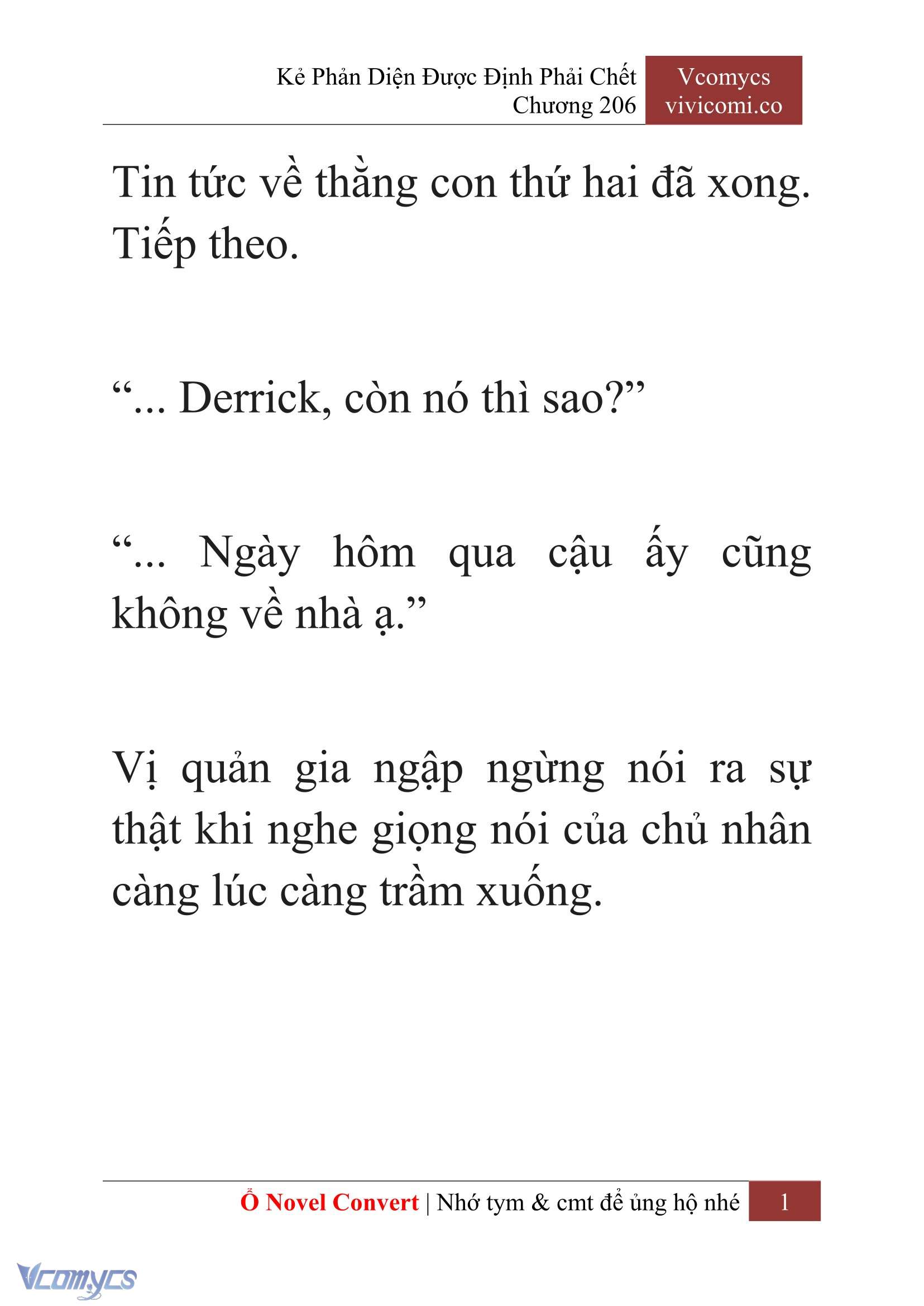 [Novel] Kẻ Phản Diện Được Định Phải Chết Chap 206 - Next Chap 207