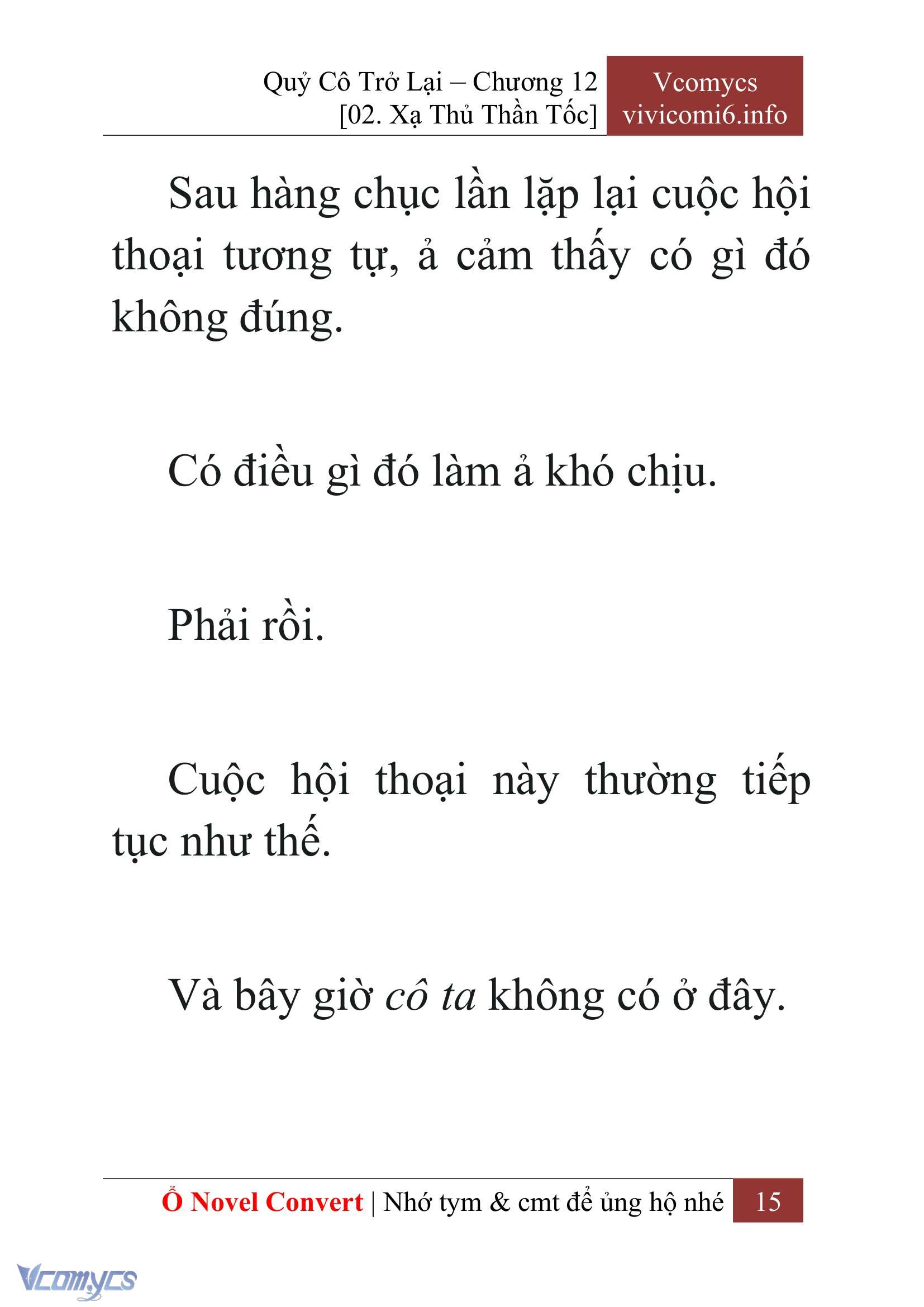 [Novel] Quý Cô Trở Lại Chap 12 - Trang 2