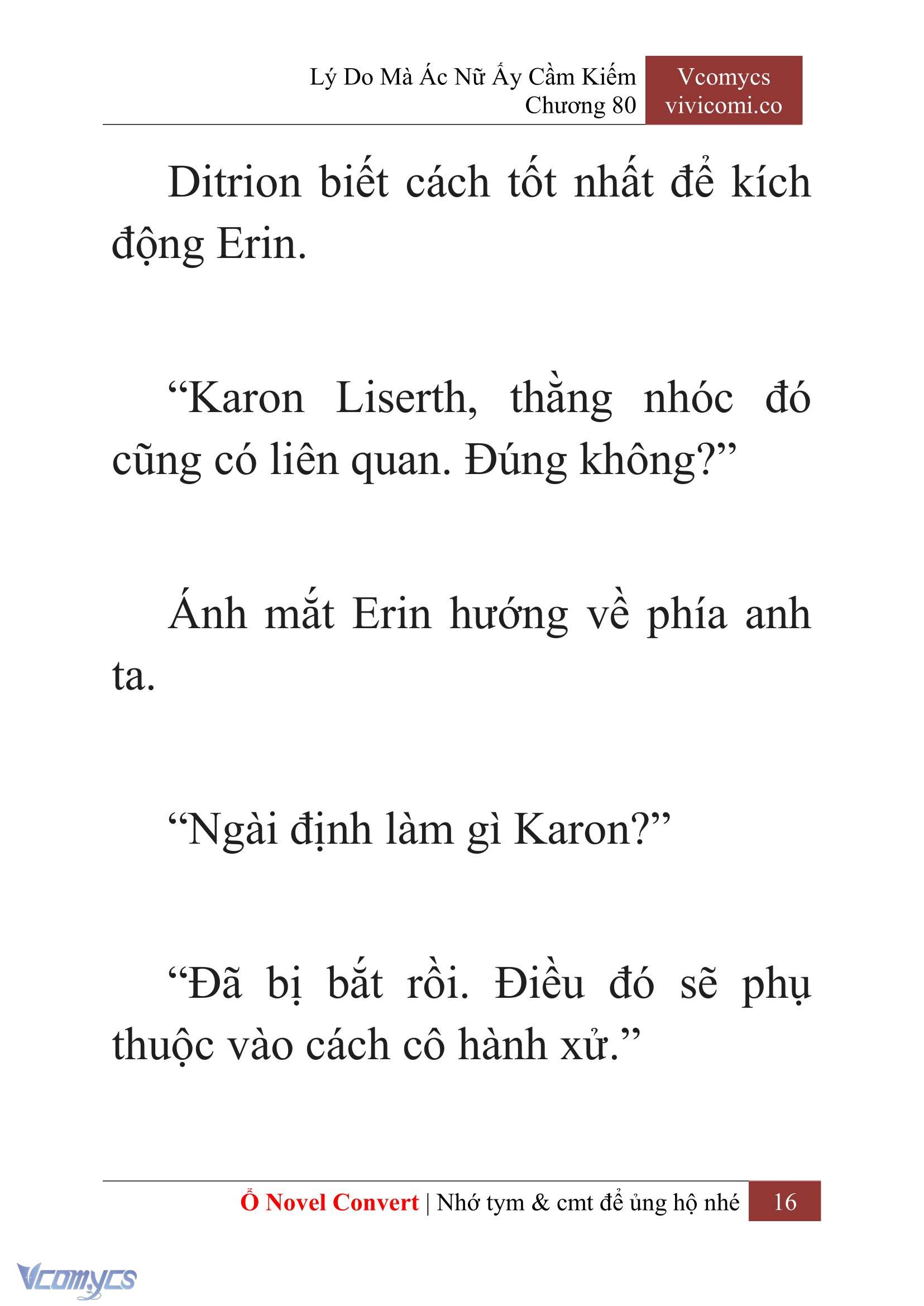 [Novel] Lý Do Mà Ác Nữ Ấy Cầm Kiếm Chap 80 - Next Chap 81