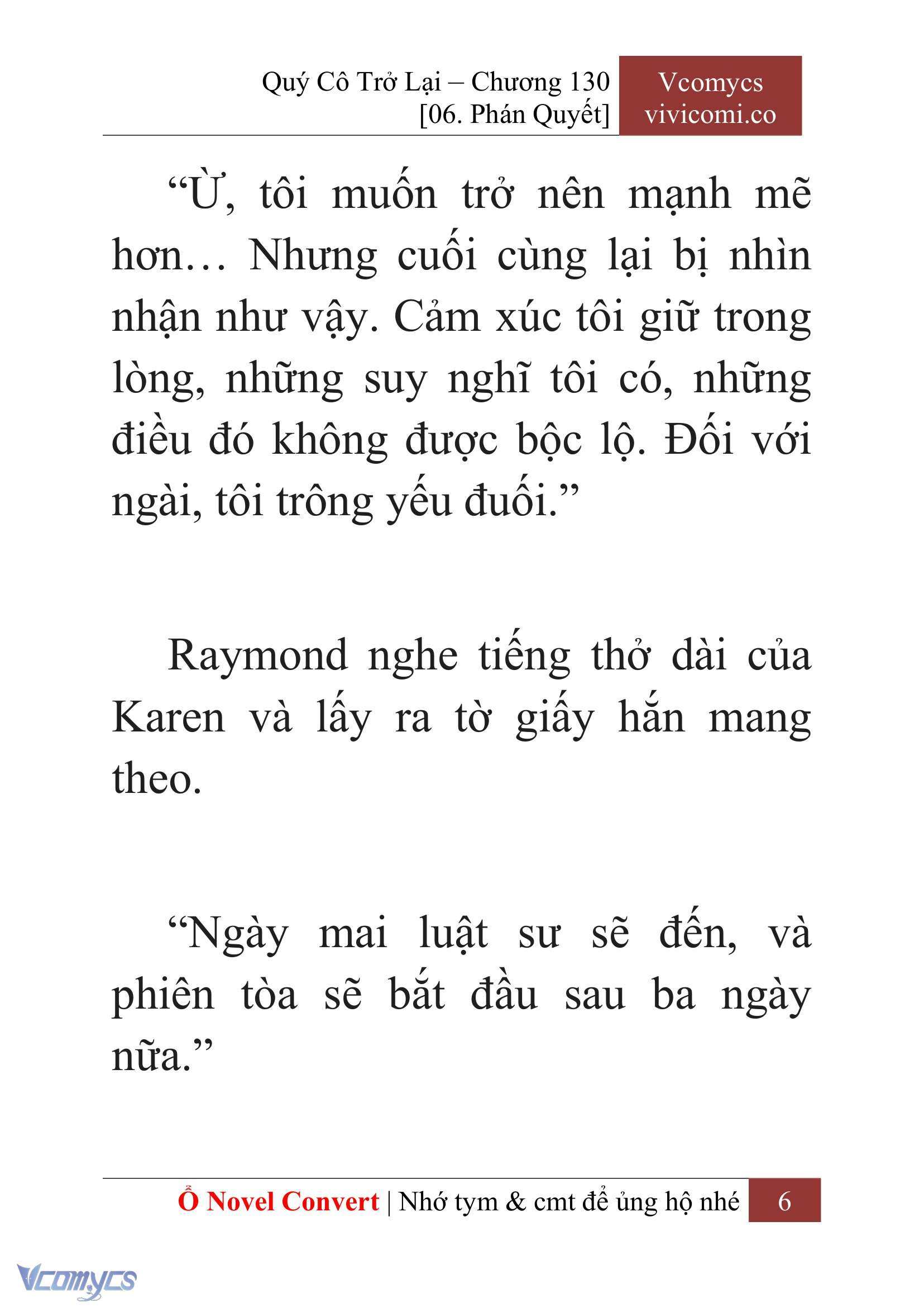 [Novel] Quý Cô Trở Lại Chap 130 - Trang 2