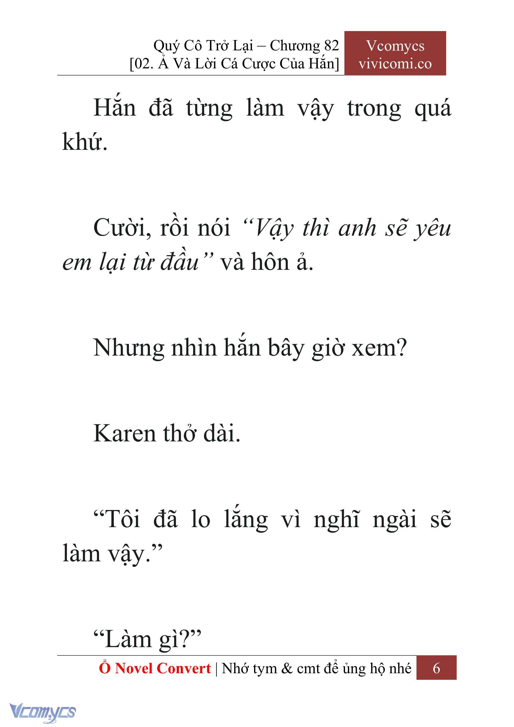 [Novel] Quý Cô Trở Lại Chap 82 - Trang 2
