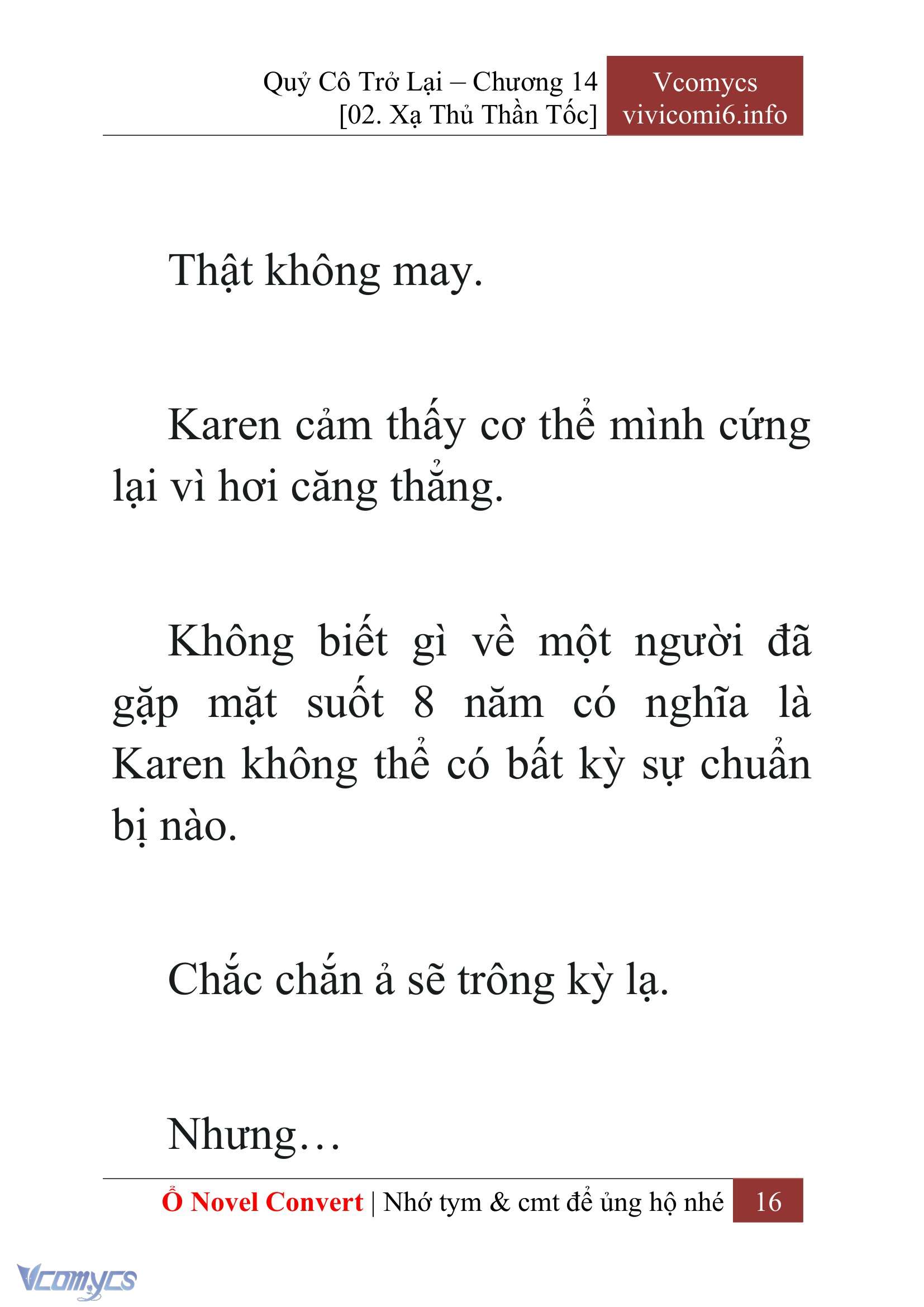 [Novel] Quý Cô Trở Lại Chap 14 - Trang 2