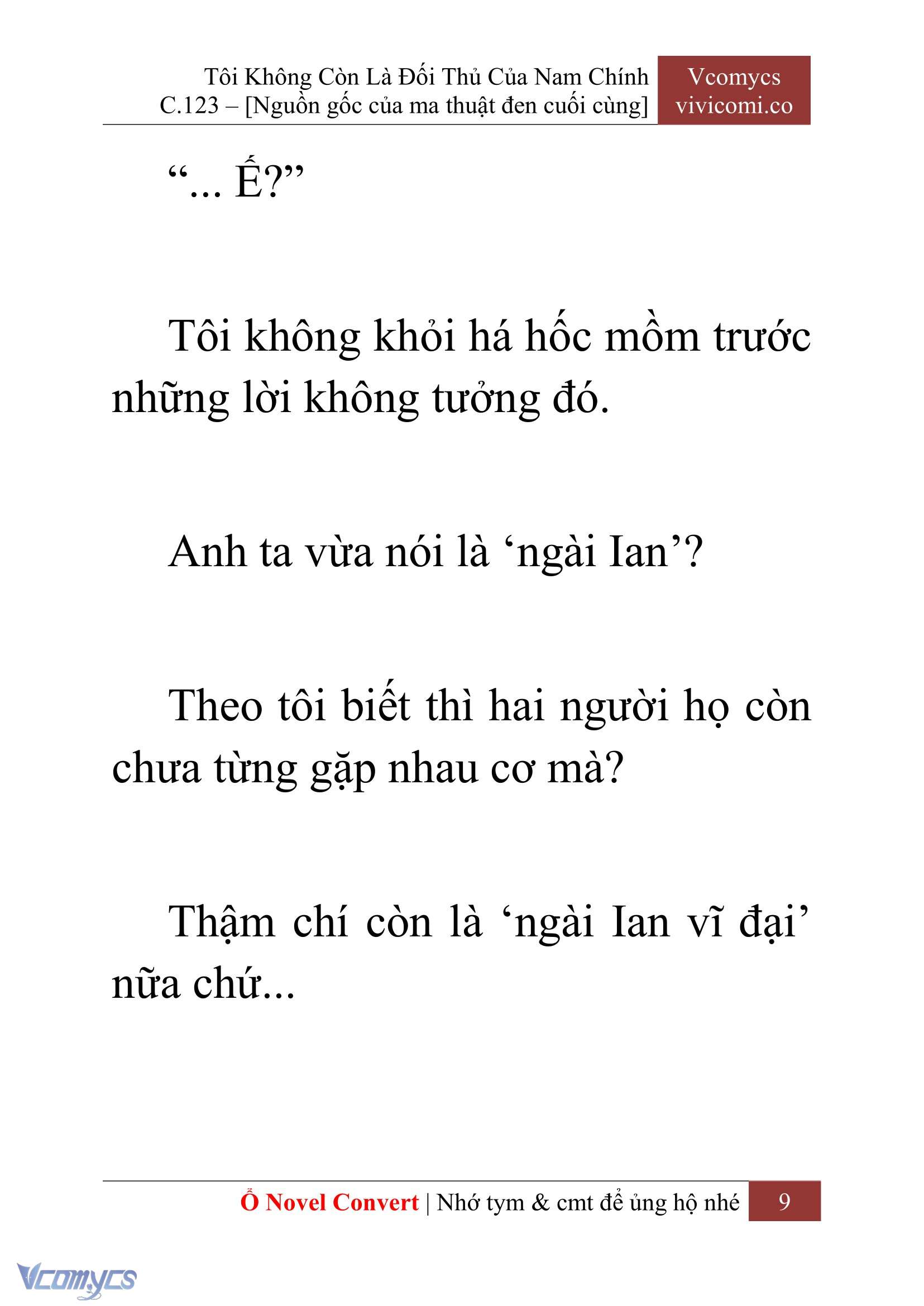 [Novel] Tôi Không Còn Là Đối Thủ Của Nam Chính Chap 123 - Trang 2