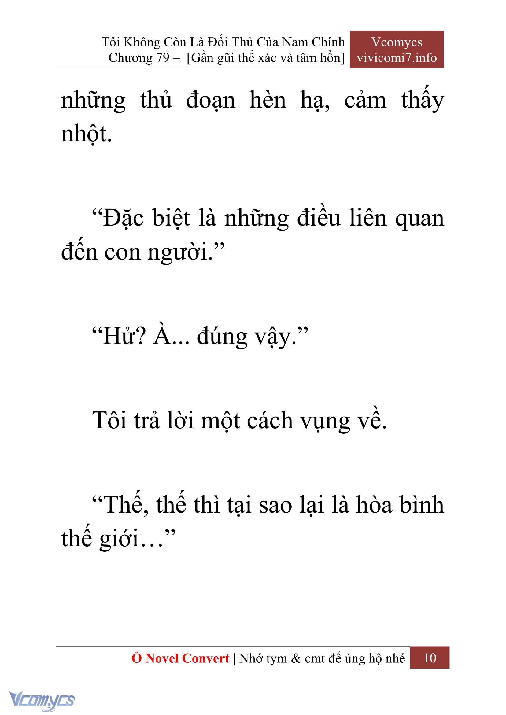 [Novel] Tôi Không Còn Là Đối Thủ Của Nam Chính Chap 79 - Trang 2