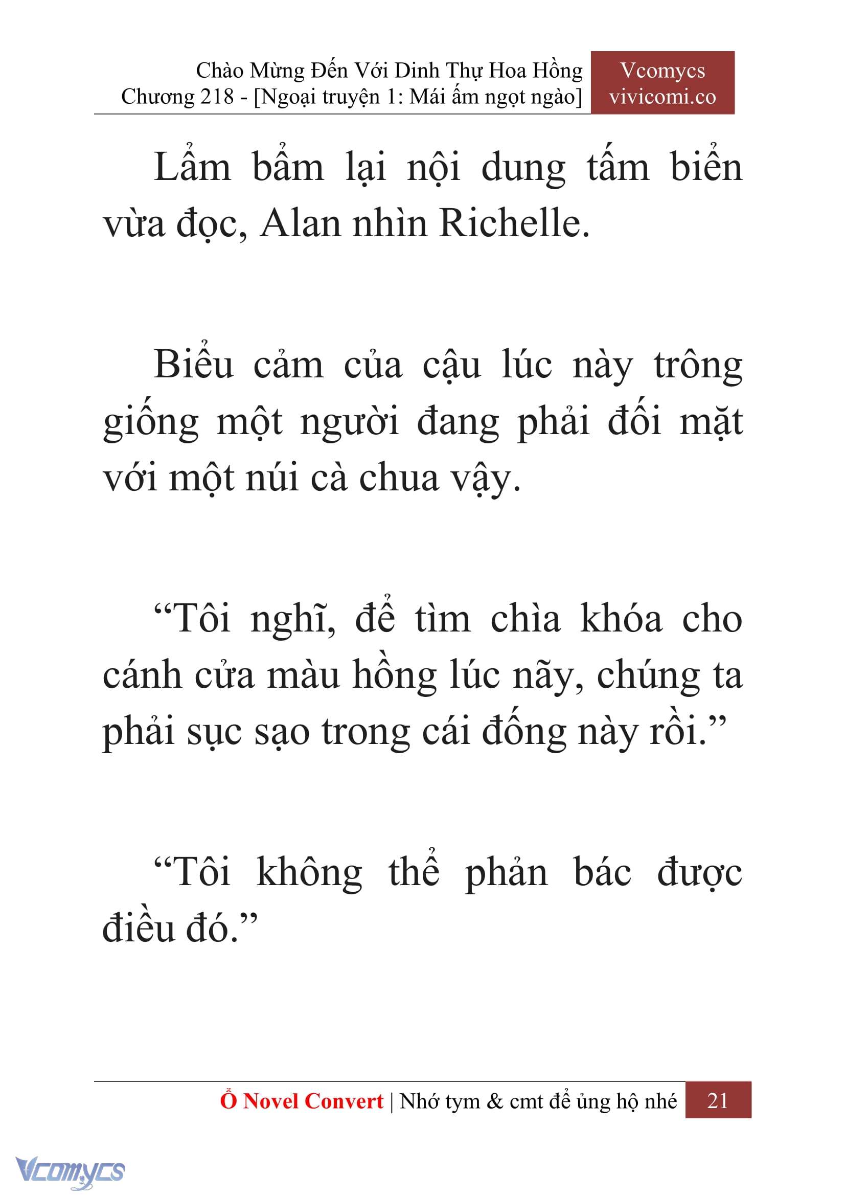[Novel] Chào Mừng Đến Với Dinh Thự Hoa Hồng Chap 218 - Trang 2