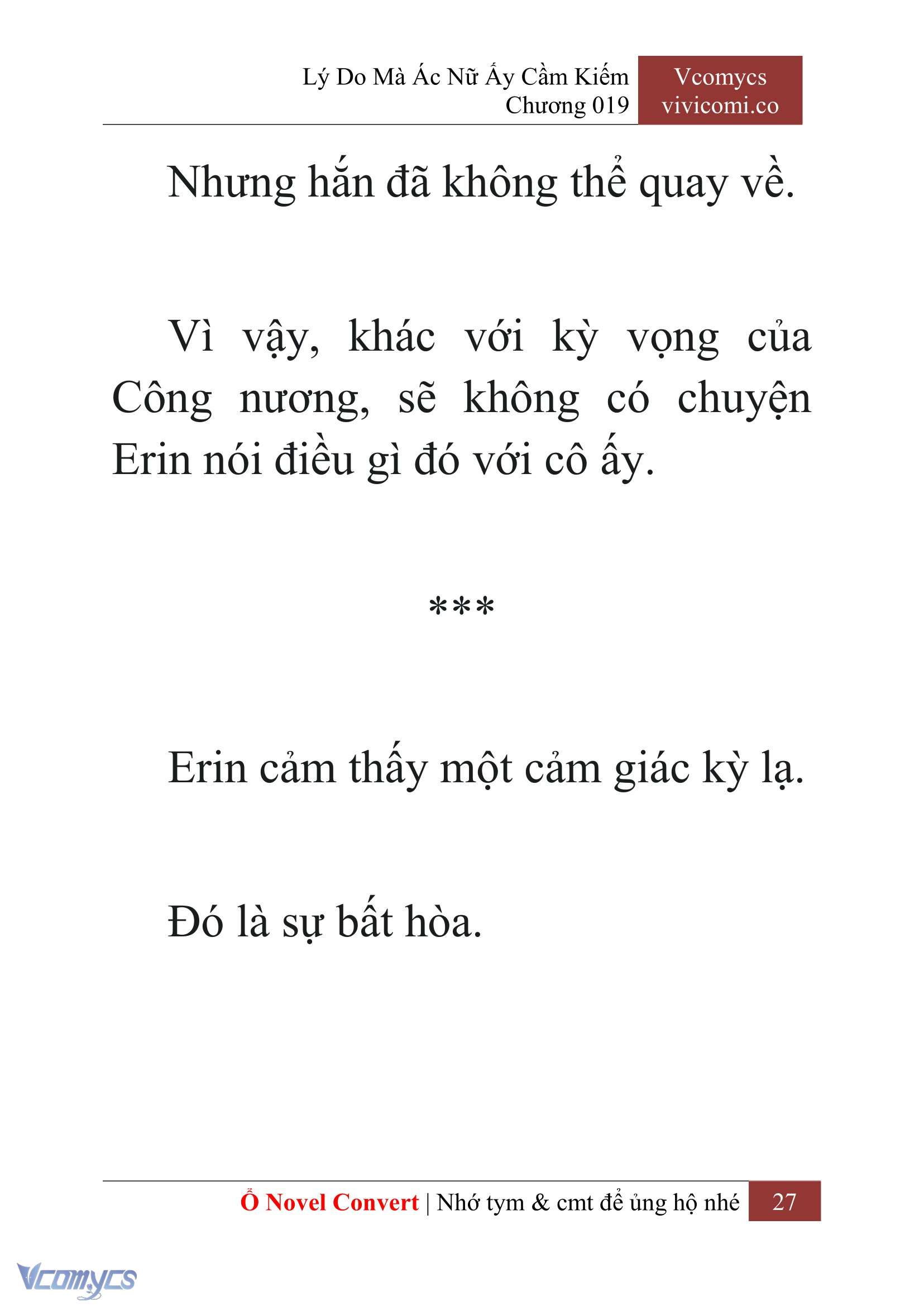 [Novel] Lý Do Mà Ác Nữ Ấy Cầm Kiếm Chap 19 - Next Chap 20