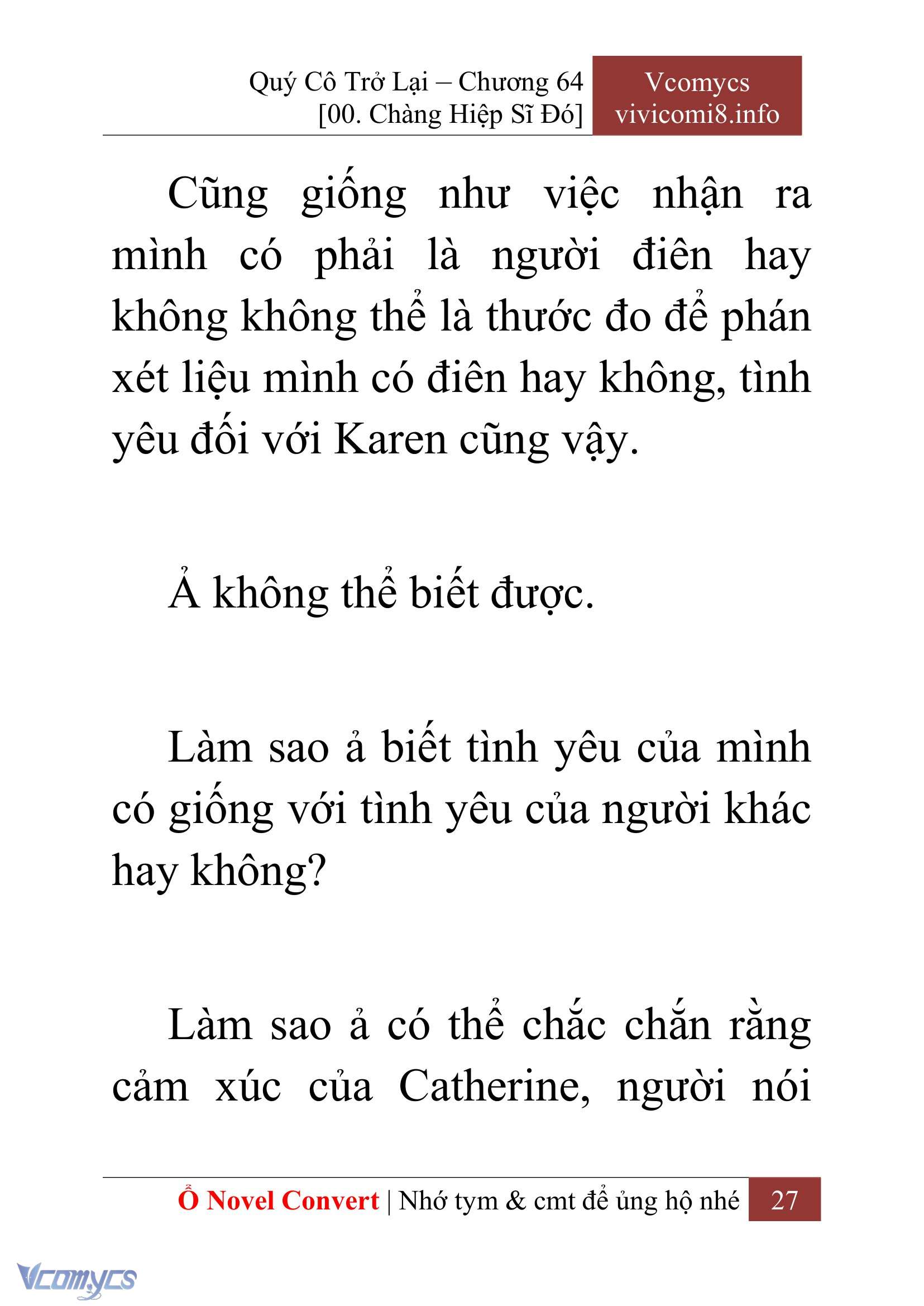 [Novel] Quý Cô Trở Lại Chap 64 - Trang 2