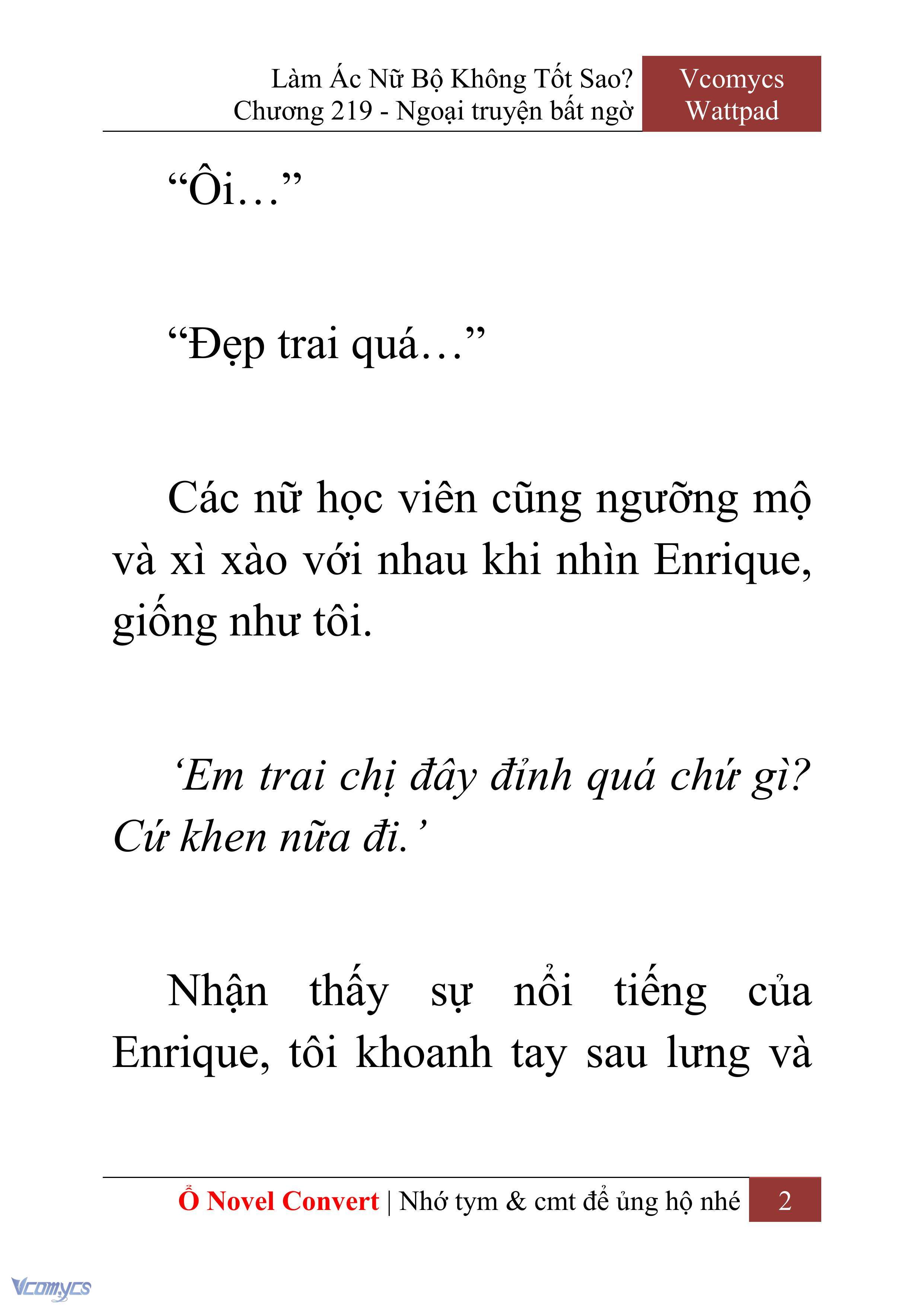 [Novel] Làm Ác Nữ Bộ Không Tốt Sao? Chap 219 - Trang 2