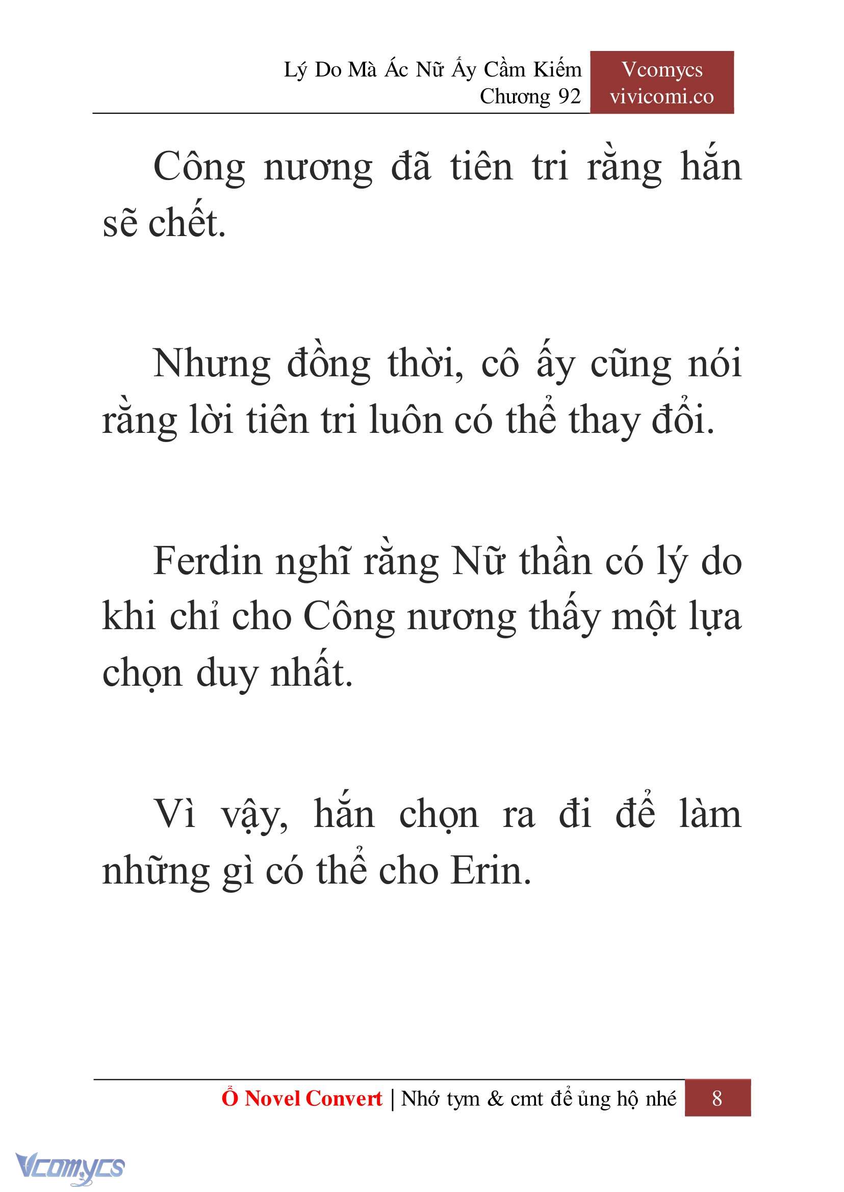 [Novel] Lý Do Mà Ác Nữ Ấy Cầm Kiếm Chap 92 - Next Chap 93