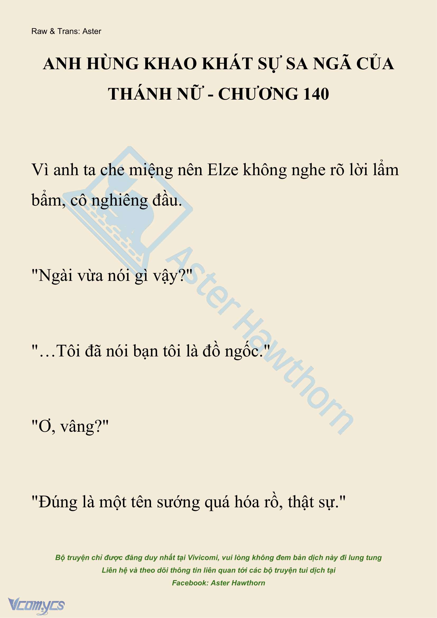 [NOVEL] Anh Hùng Khao Khát Sự Sa Ngã Của Thánh Nữ Chap 140 - Trang 2