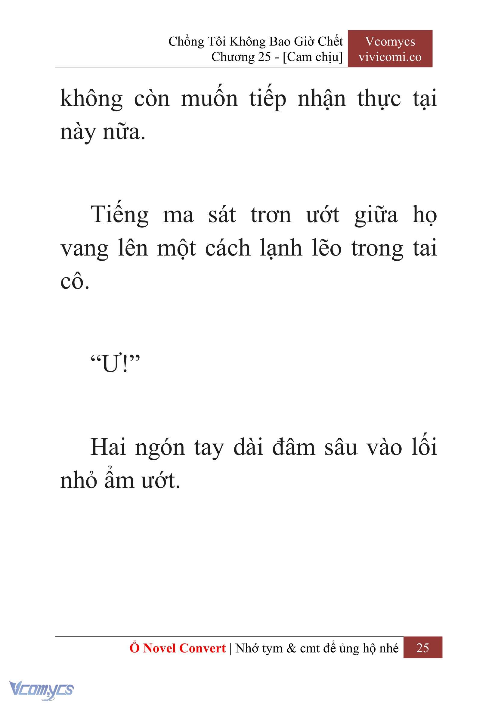 [Novel] Chồng Tôi Không Bao Giờ Chết Chap 25 - Trang 2