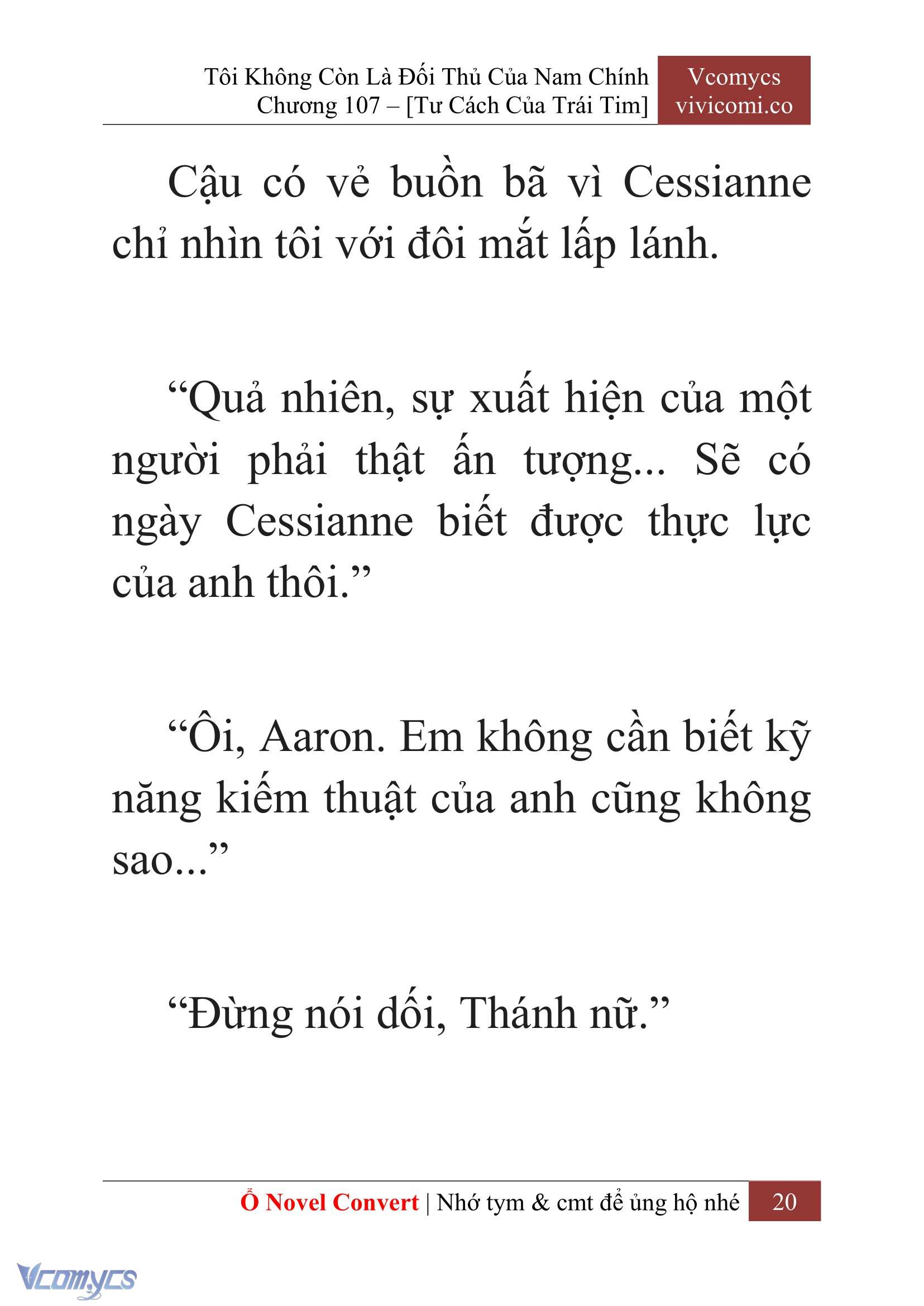 [Novel] Tôi Không Còn Là Đối Thủ Của Nam Chính Chap 107 - Trang 2