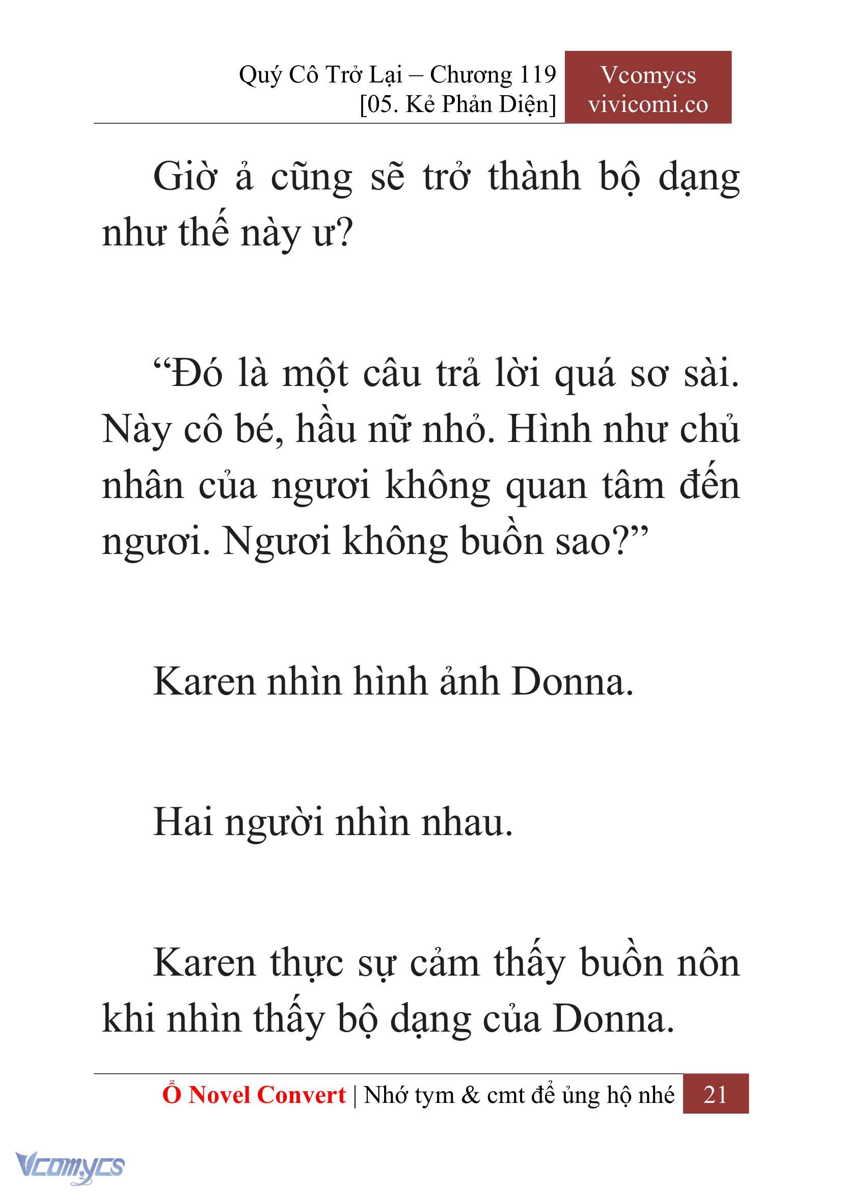 [Novel] Quý Cô Trở Lại Chap 119 - Trang 2