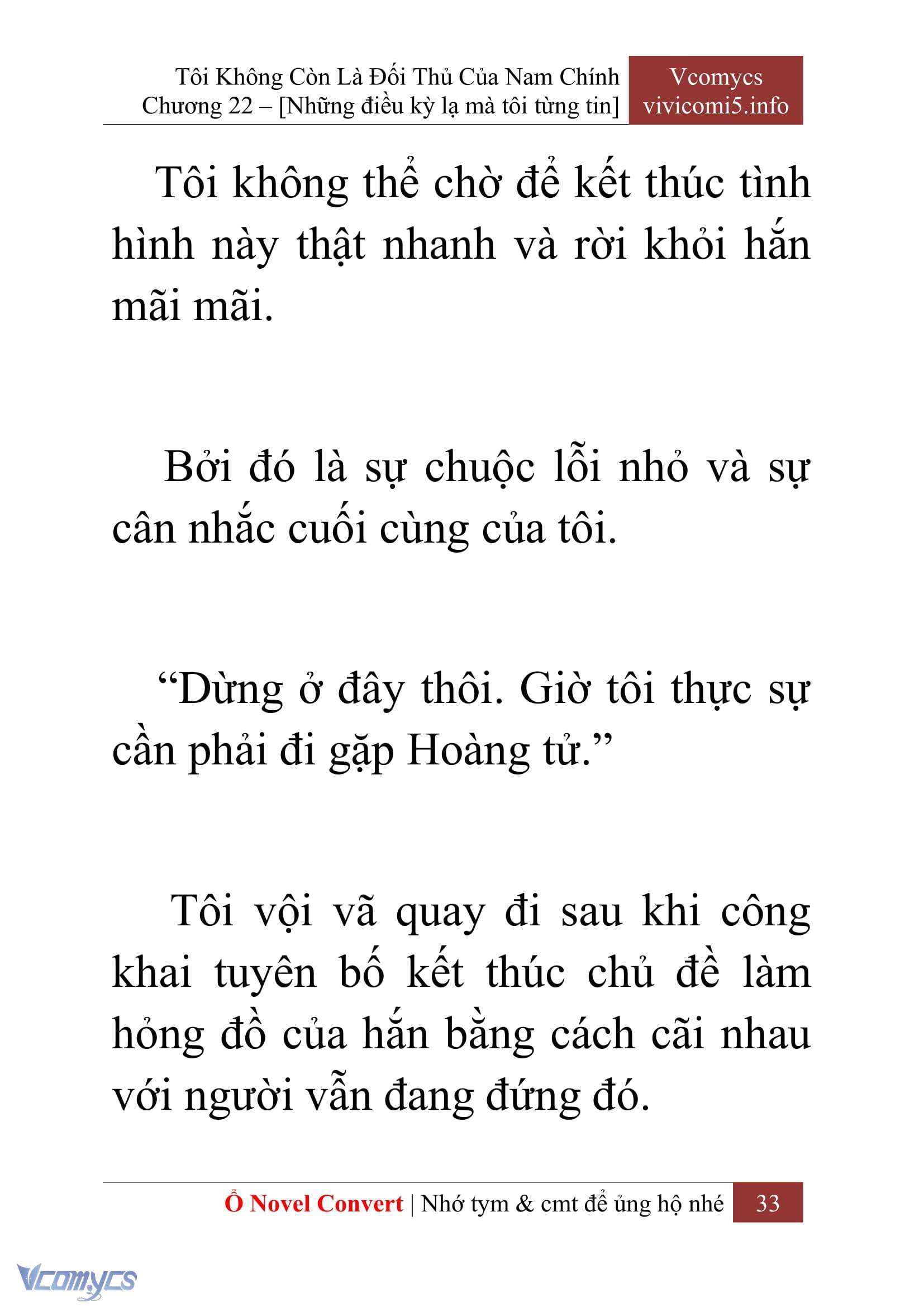 [Novel] Tôi Không Còn Là Đối Thủ Của Nam Chính Chap 22 - Trang 2