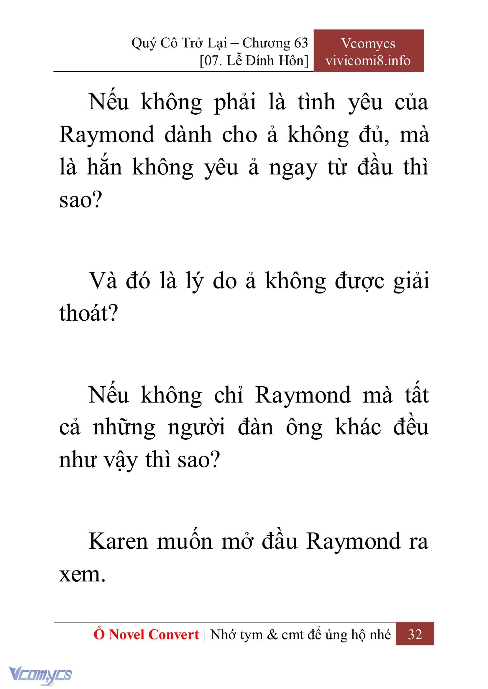 [Novel] Quý Cô Trở Lại Chap 63 - Trang 2