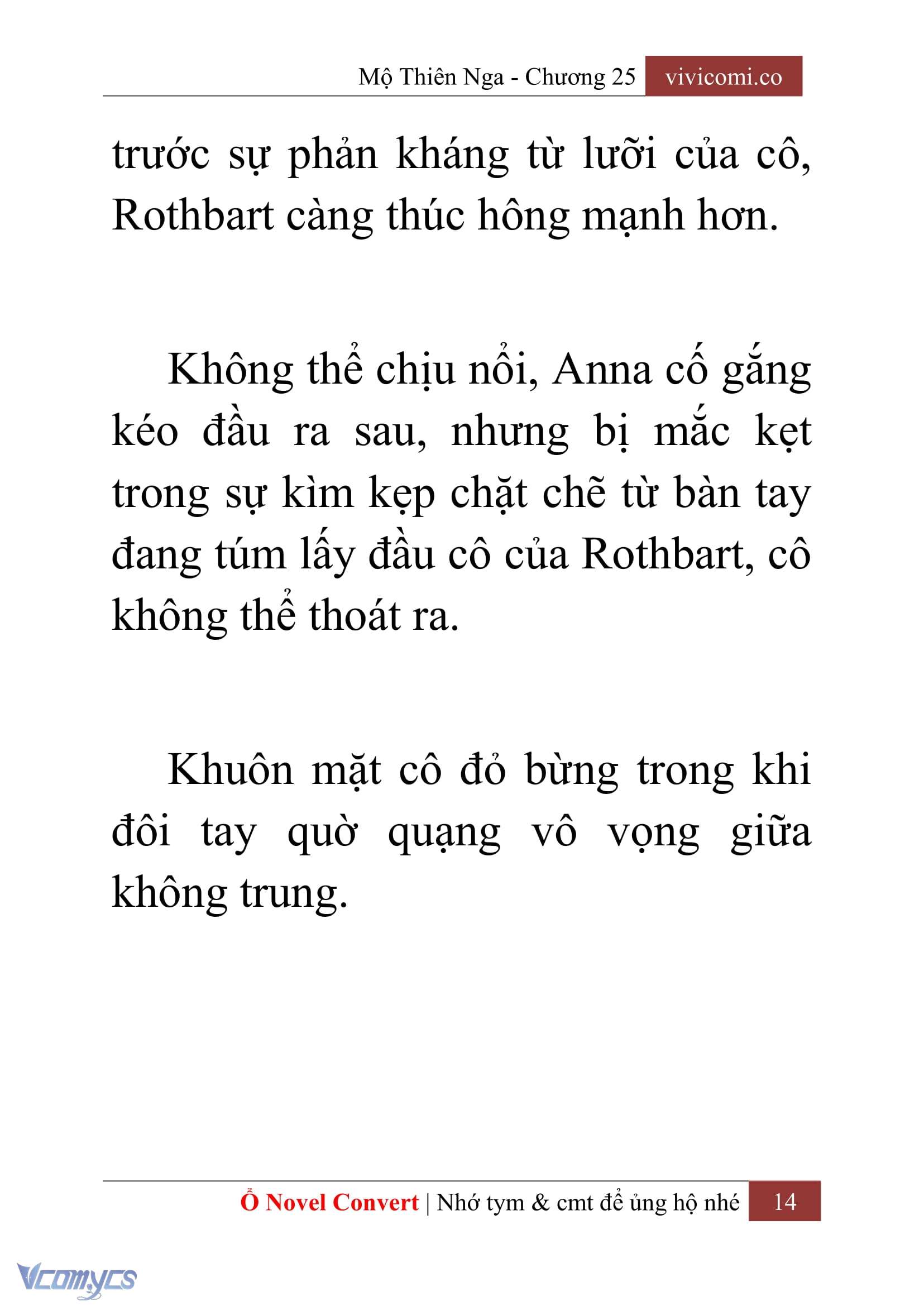 [Novel] Mộ Thiên Nga Chap 25 - Trang 2