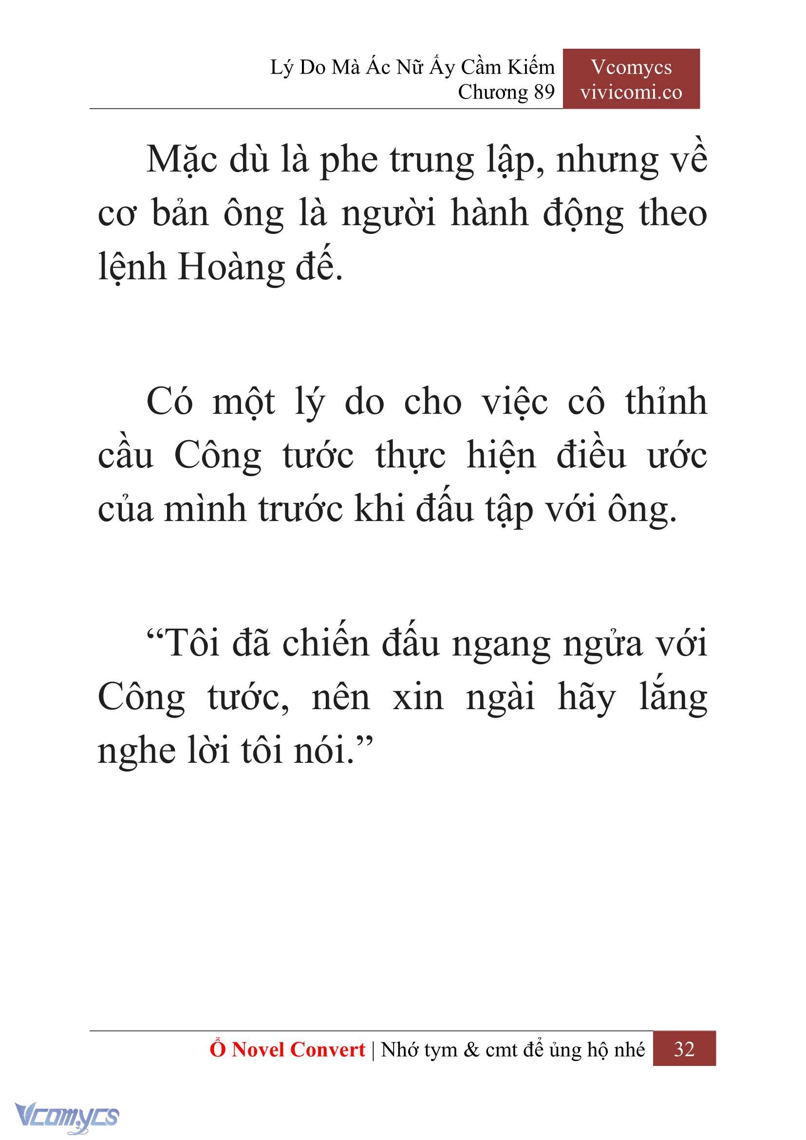 [Novel] Lý Do Mà Ác Nữ Ấy Cầm Kiếm Chap 89 - Next Chap 90