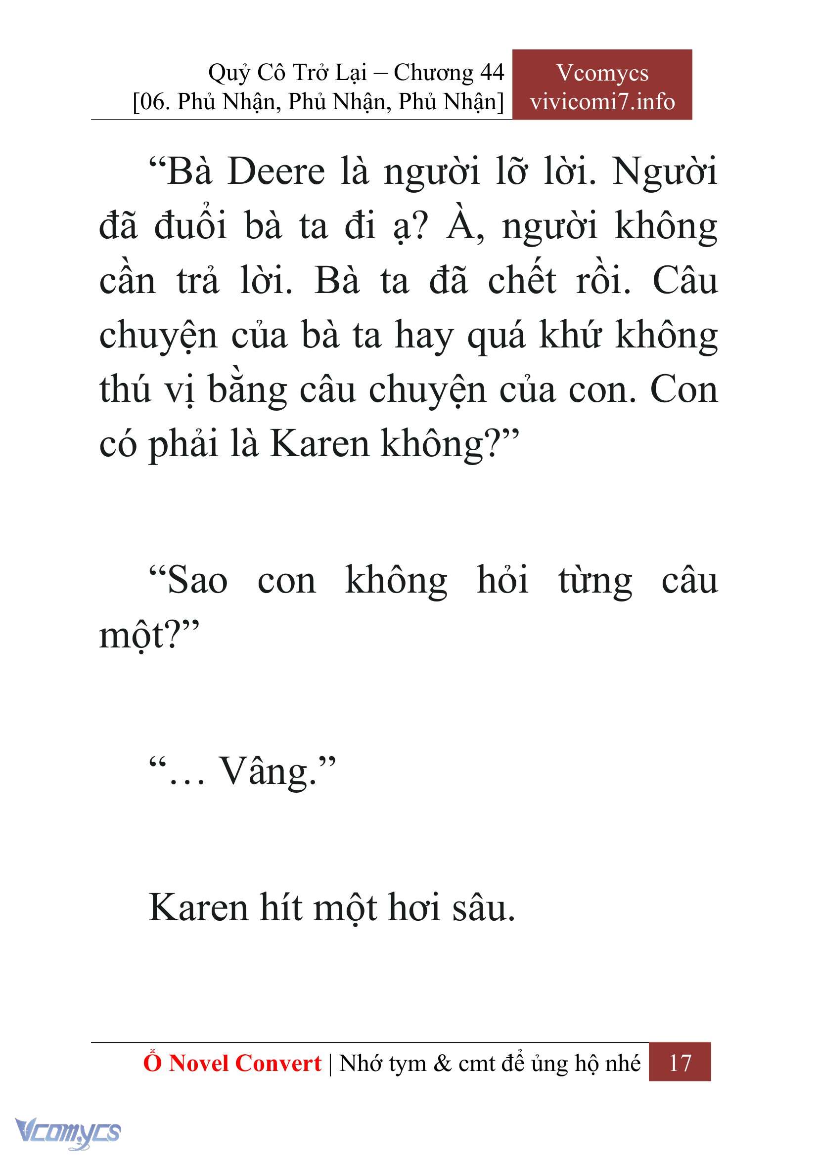 [Novel] Quý Cô Trở Lại Chap 44 - Trang 2