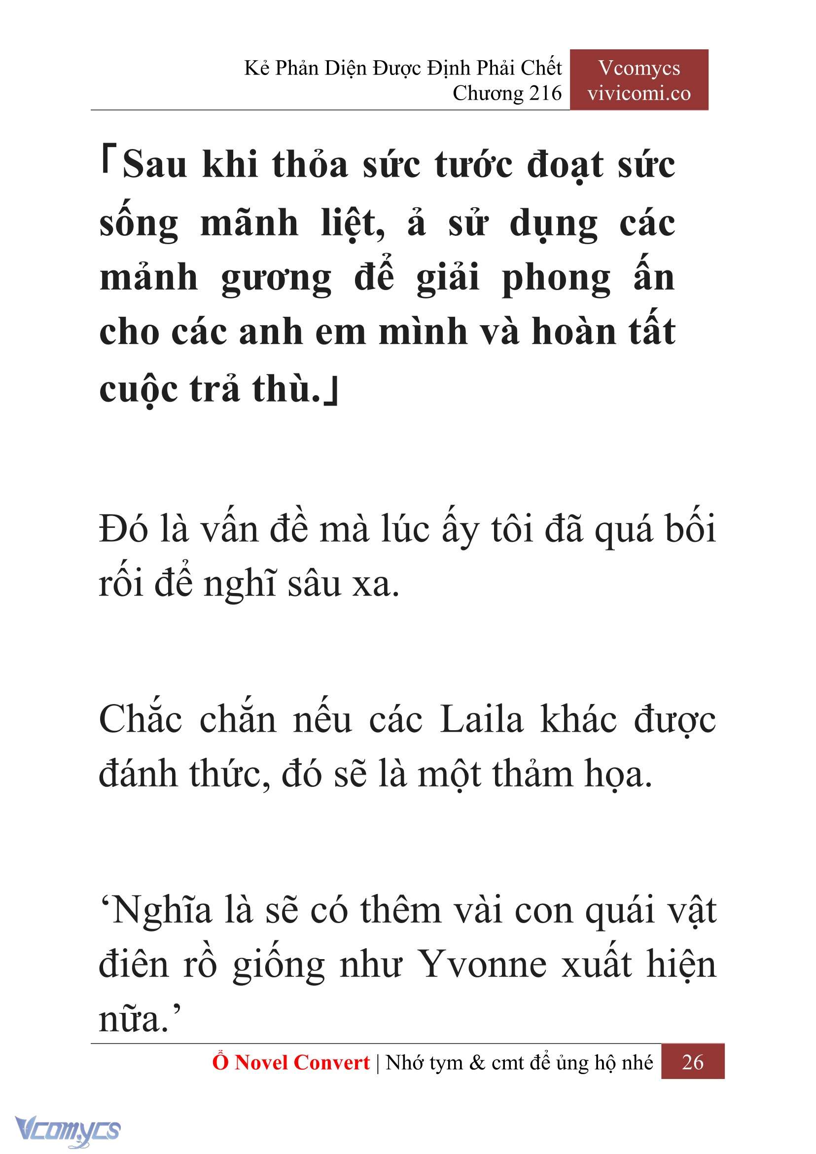 [Novel] Kẻ Phản Diện Được Định Phải Chết Chap 216 - Next Chap 217