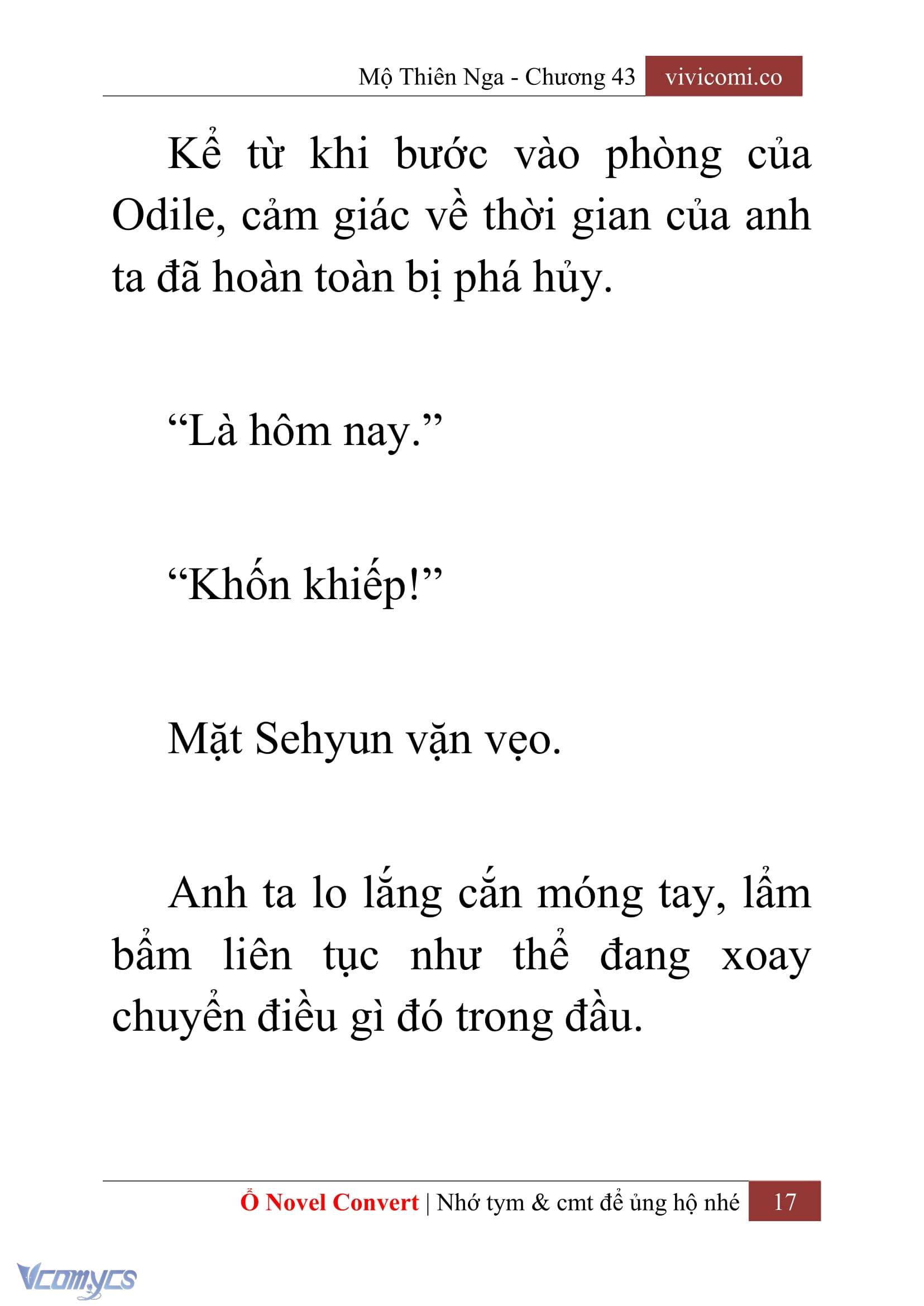 [Novel] Mộ Thiên Nga Chap 43 - Trang 2