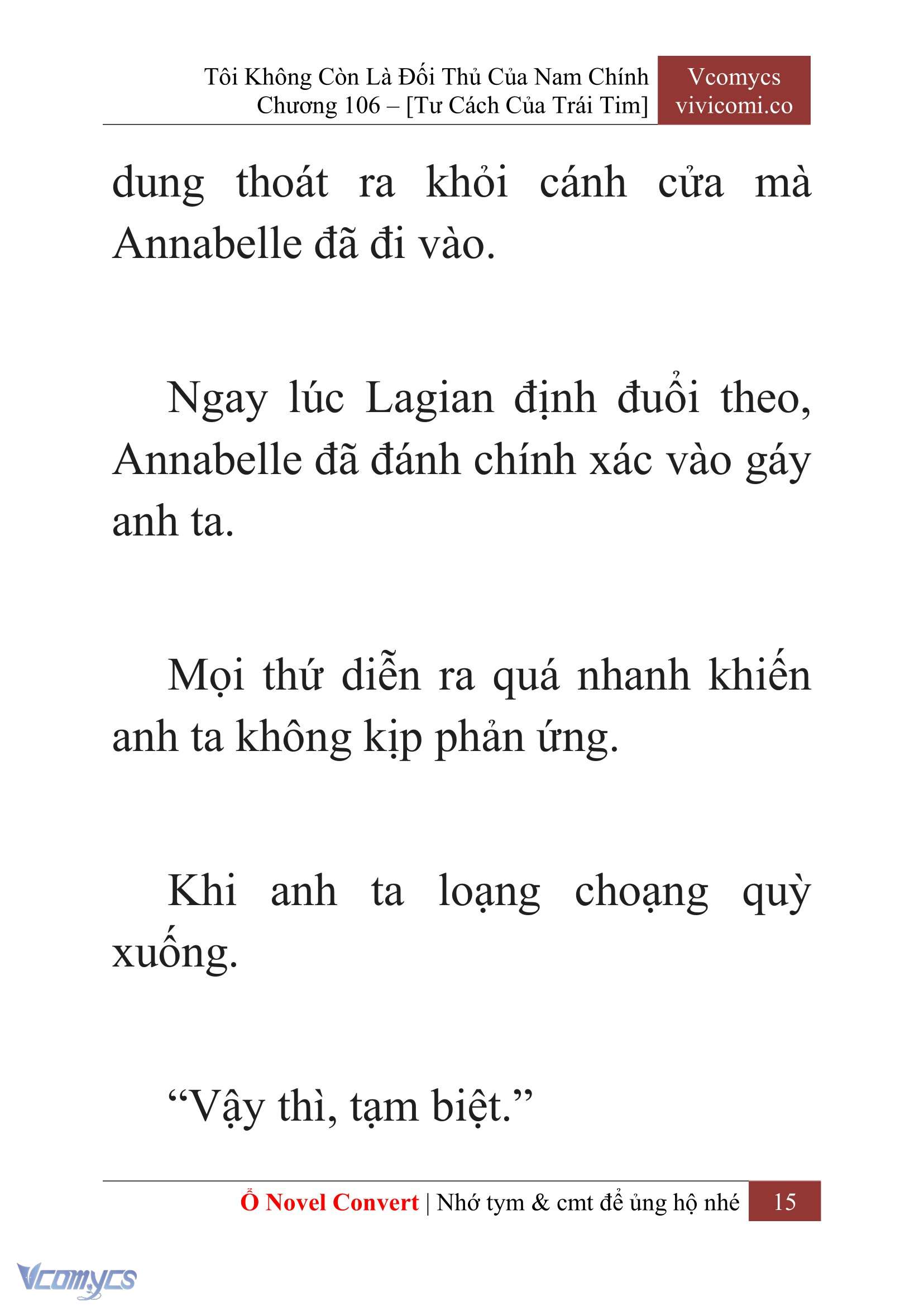 [Novel] Tôi Không Còn Là Đối Thủ Của Nam Chính Chap 106 - Trang 2