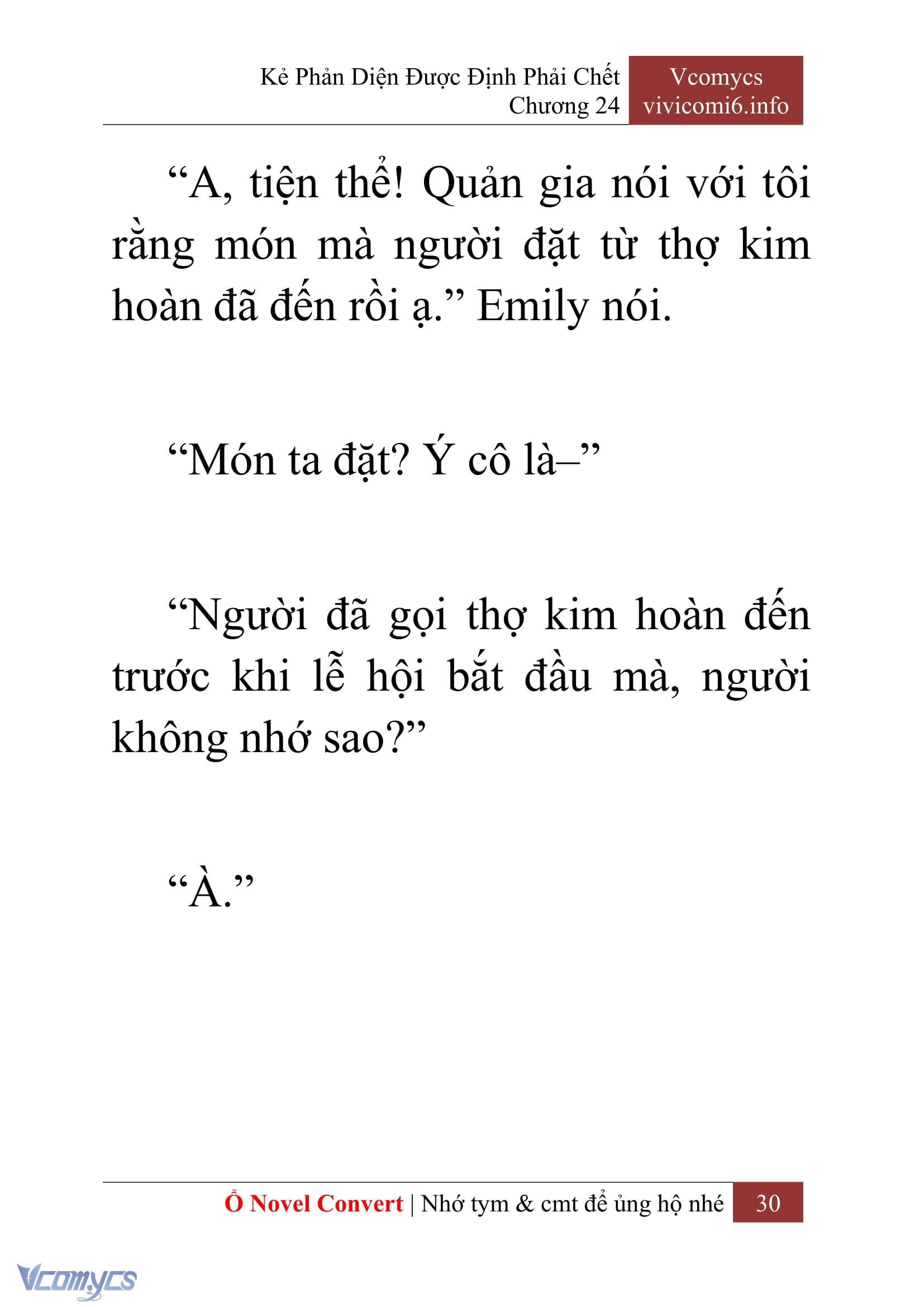 [Novel] Kẻ Phản Diện Được Định Phải Chết Chap 24 - Trang 2