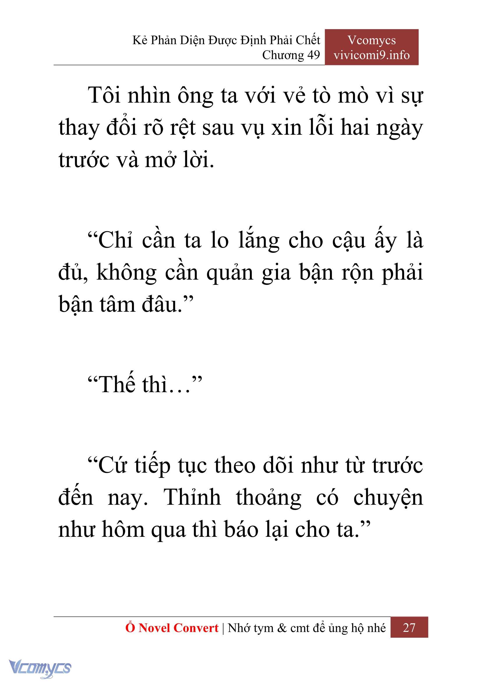 [Novel] Kẻ Phản Diện Được Định Phải Chết Chap 49 - Next Chap 50