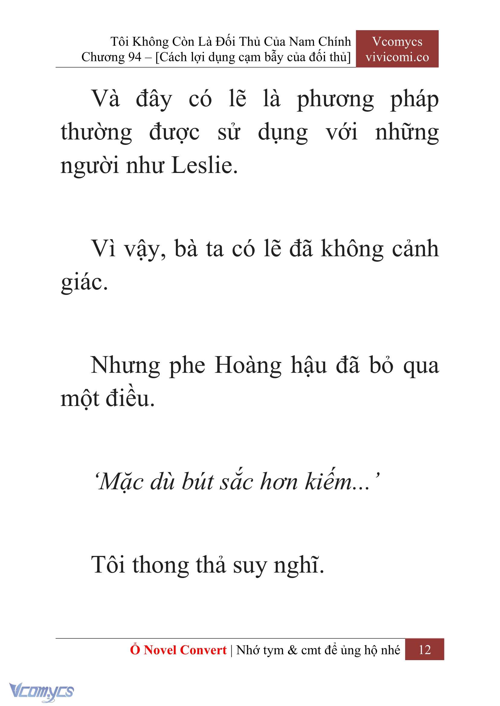 [Novel] Tôi Không Còn Là Đối Thủ Của Nam Chính Chap 94 - Trang 2