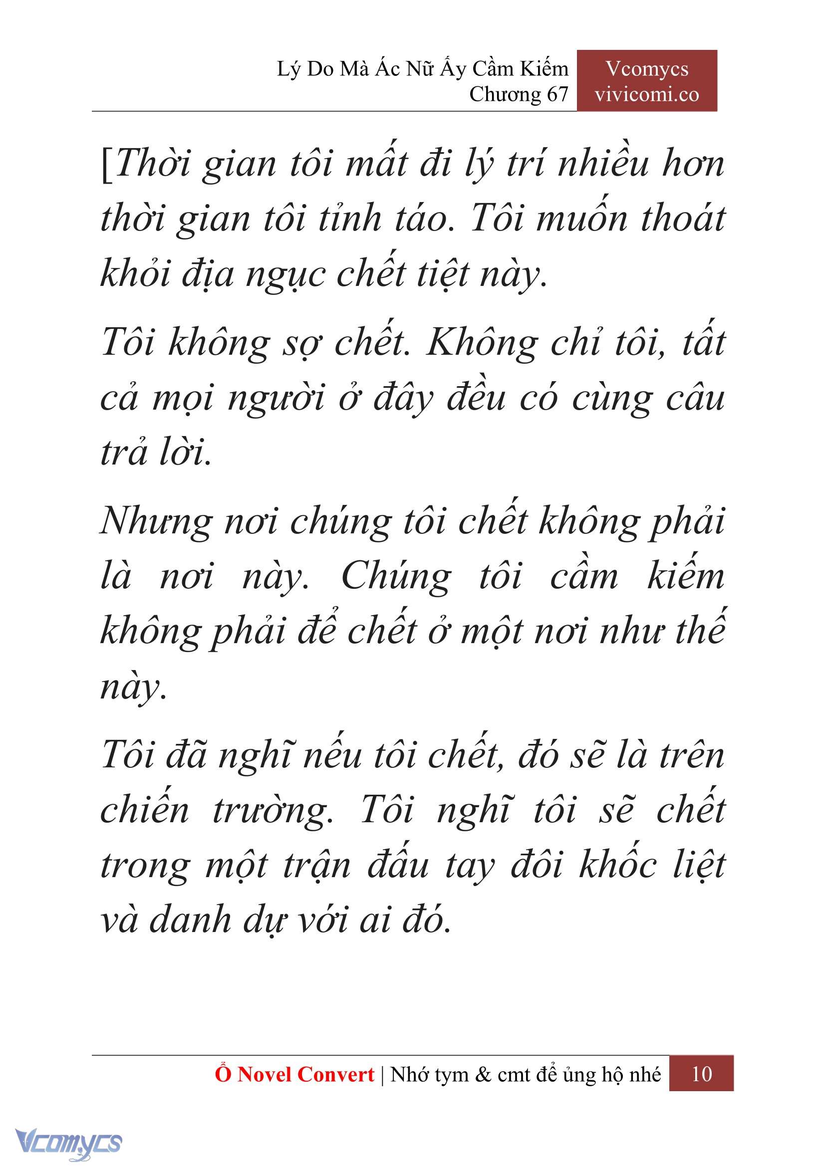 [Novel] Lý Do Mà Ác Nữ Ấy Cầm Kiếm Chap 67 - Next Chap 68