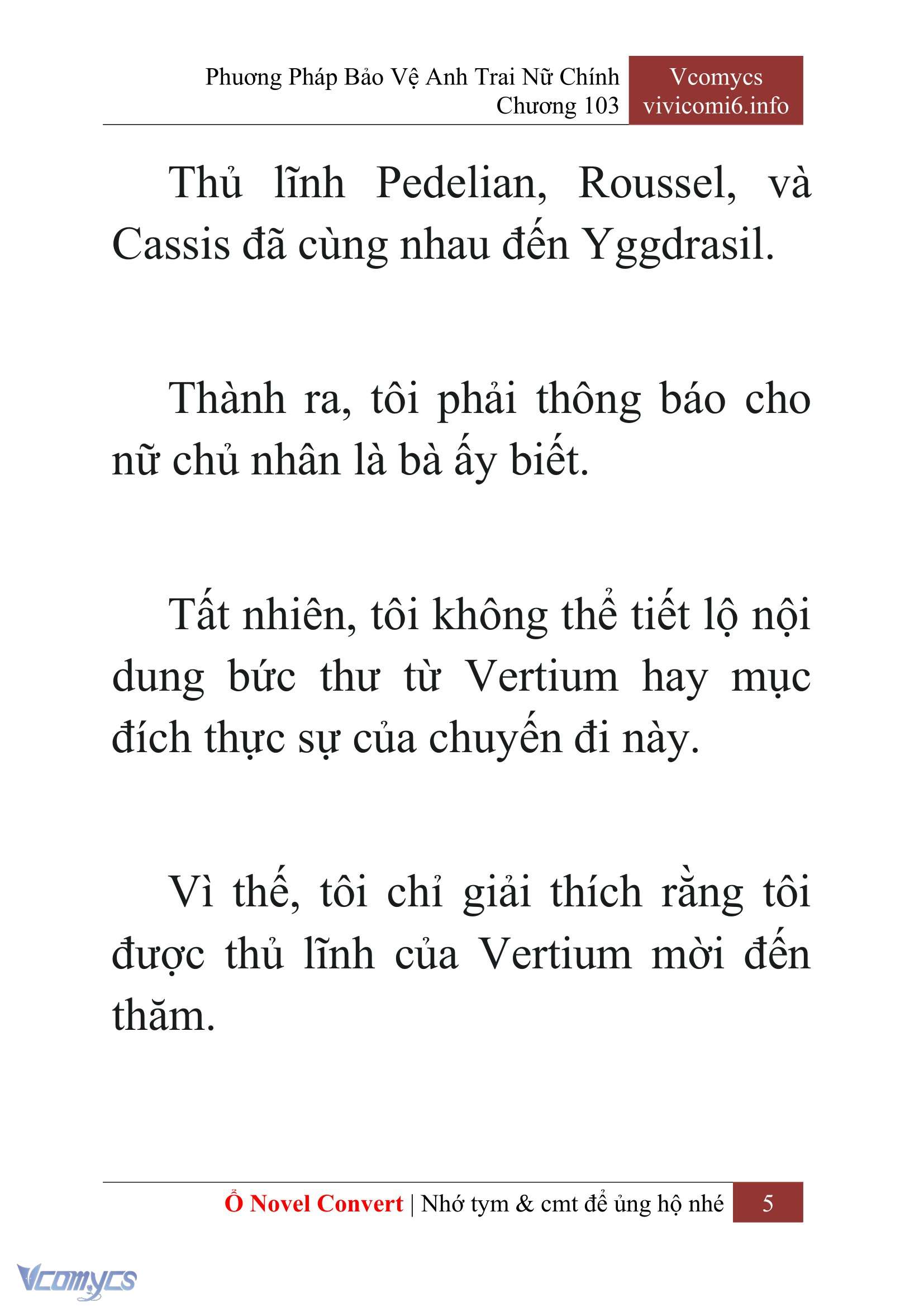 [Novel] Phương Pháp Bảo Vệ Anh Trai Nữ Chính Chap 103 - Trang 2