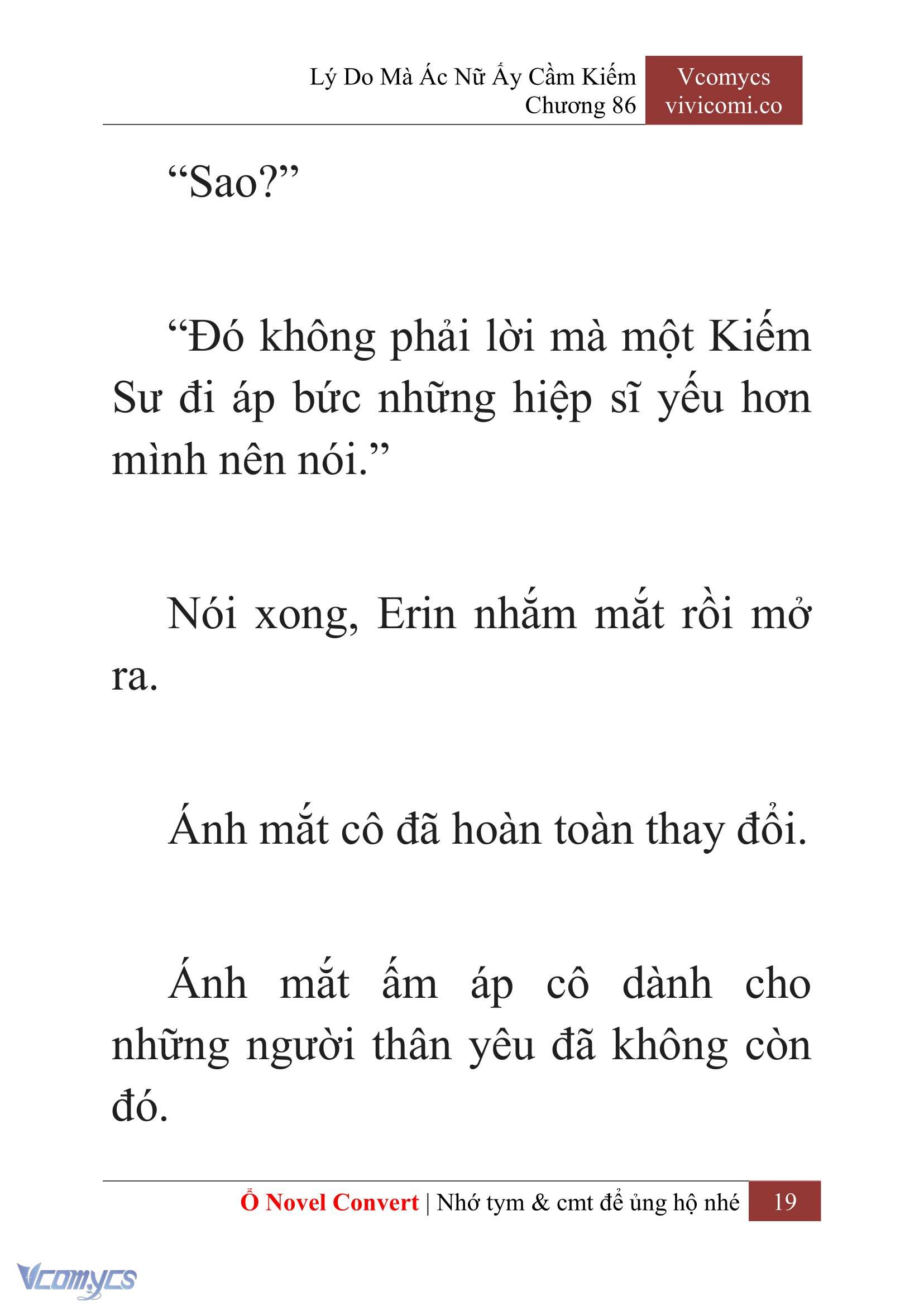 [Novel] Lý Do Mà Ác Nữ Ấy Cầm Kiếm Chap 86 - Next Chap 87