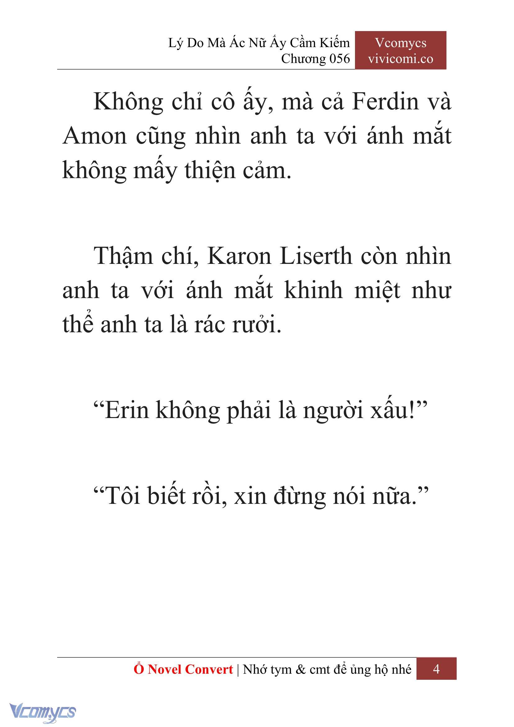 [Novel] Lý Do Mà Ác Nữ Ấy Cầm Kiếm Chap 56 - Next Chap 57