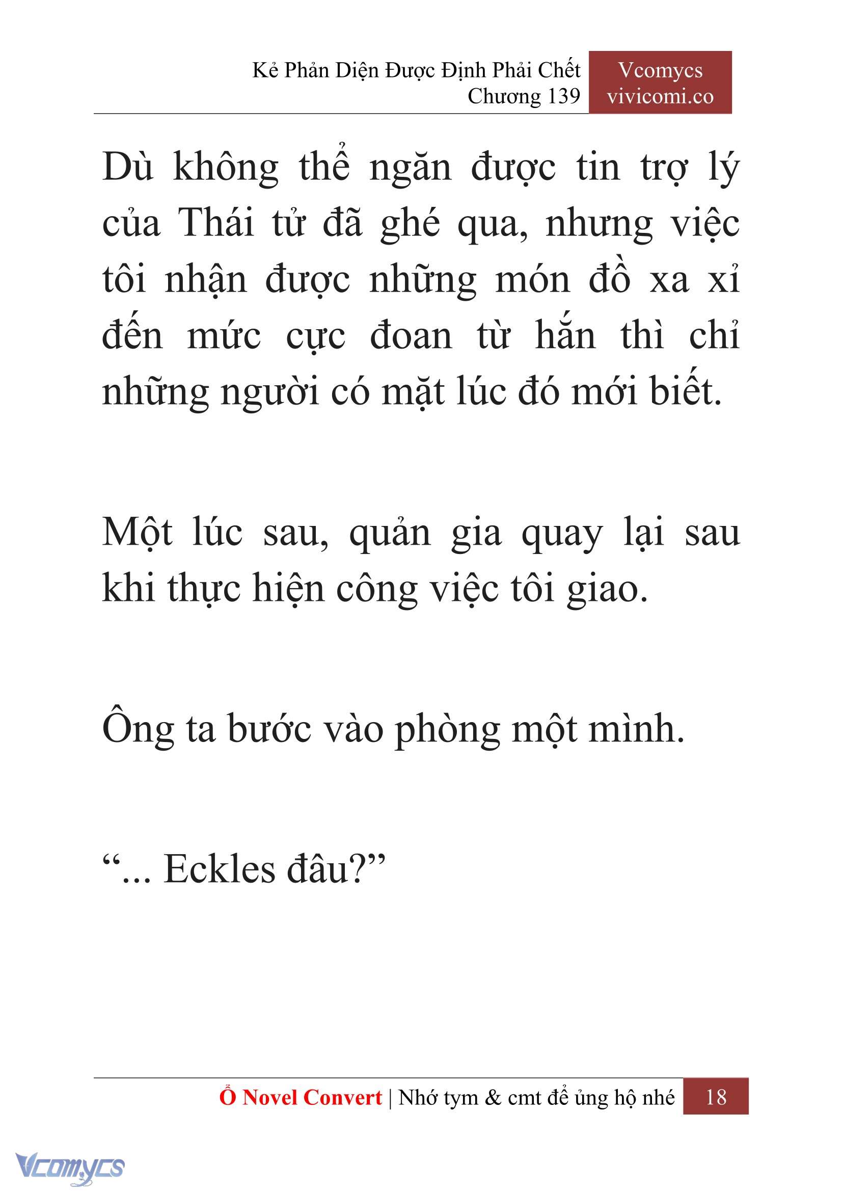 [Novel] Kẻ Phản Diện Được Định Phải Chết Chap 139 - Trang 2