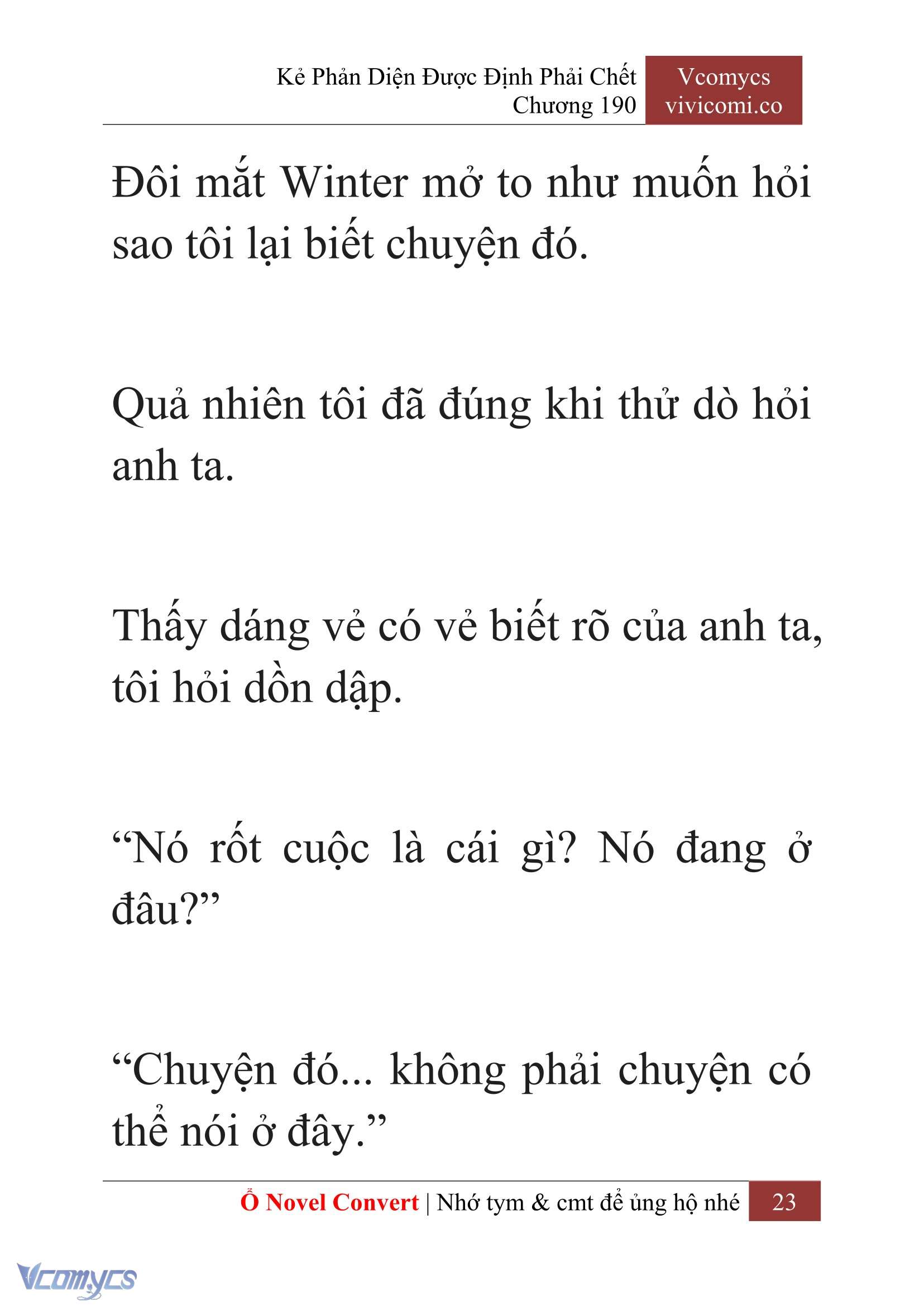 [Novel] Kẻ Phản Diện Được Định Phải Chết Chap 190 - Trang 2
