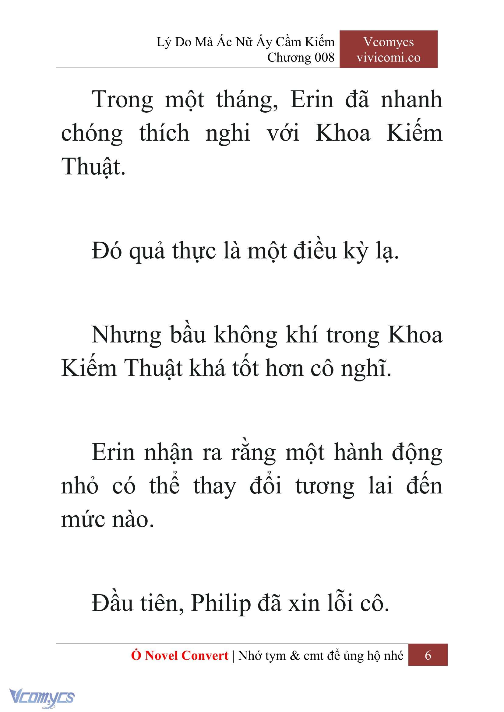 [Novel] Lý Do Mà Ác Nữ Ấy Cầm Kiếm Chap 8 - Next Chap 9