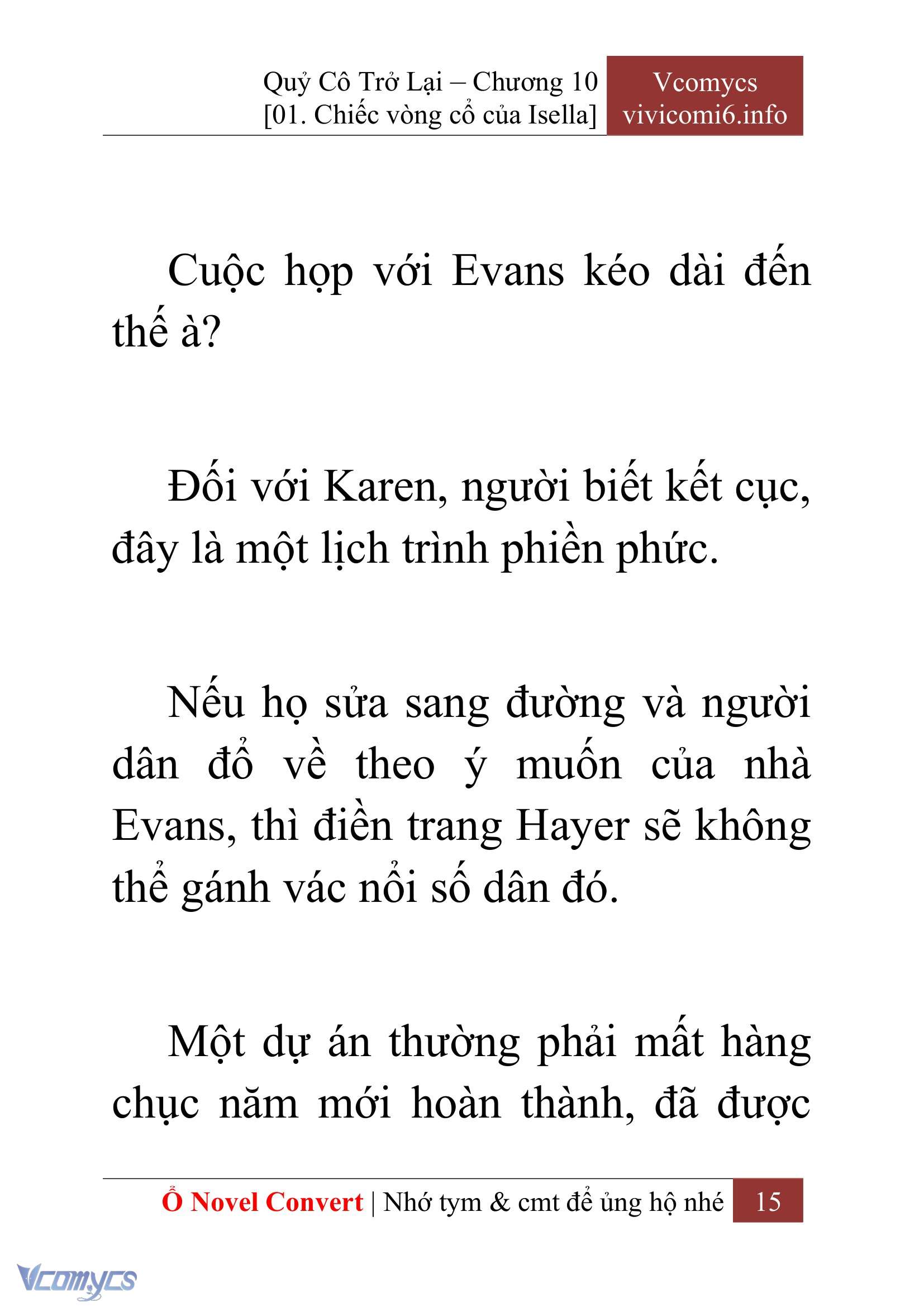 [Novel] Quý Cô Trở Lại Chap 10 - Trang 2