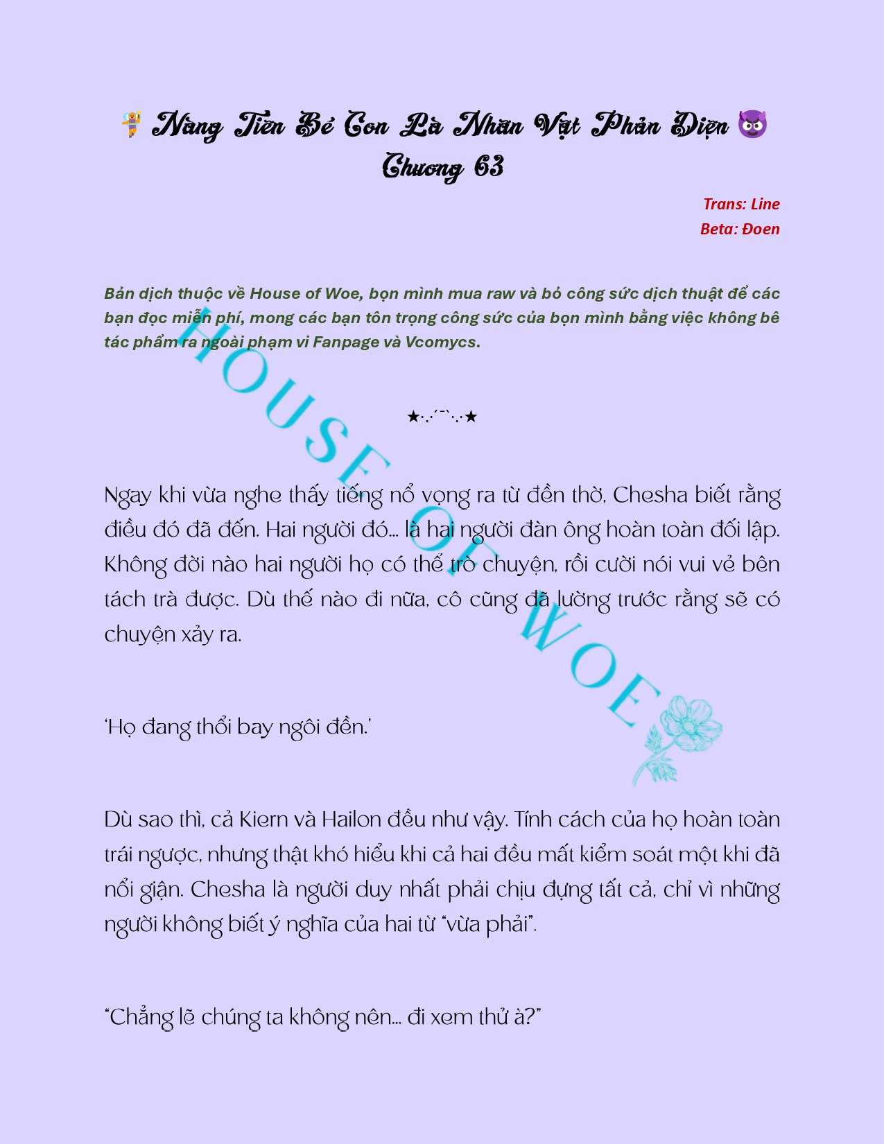 [NOVEL] NÀNG TIÊN BÉ CON LÀ NHÂN VẬT PHẢN DIỆN Chap 63 - Trang 2