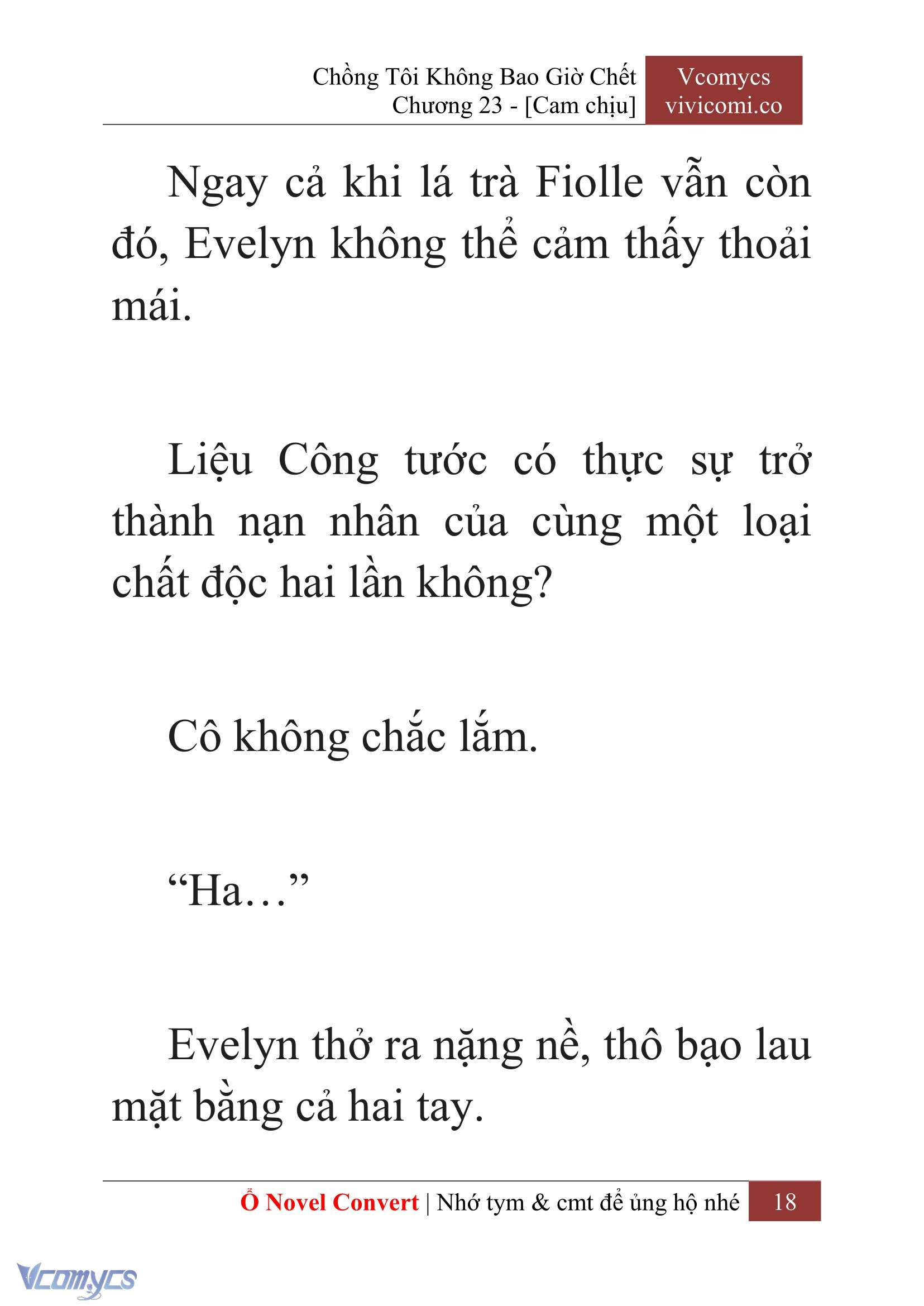 [Novel] Chồng Tôi Không Bao Giờ Chết Chap 23 - Trang 2