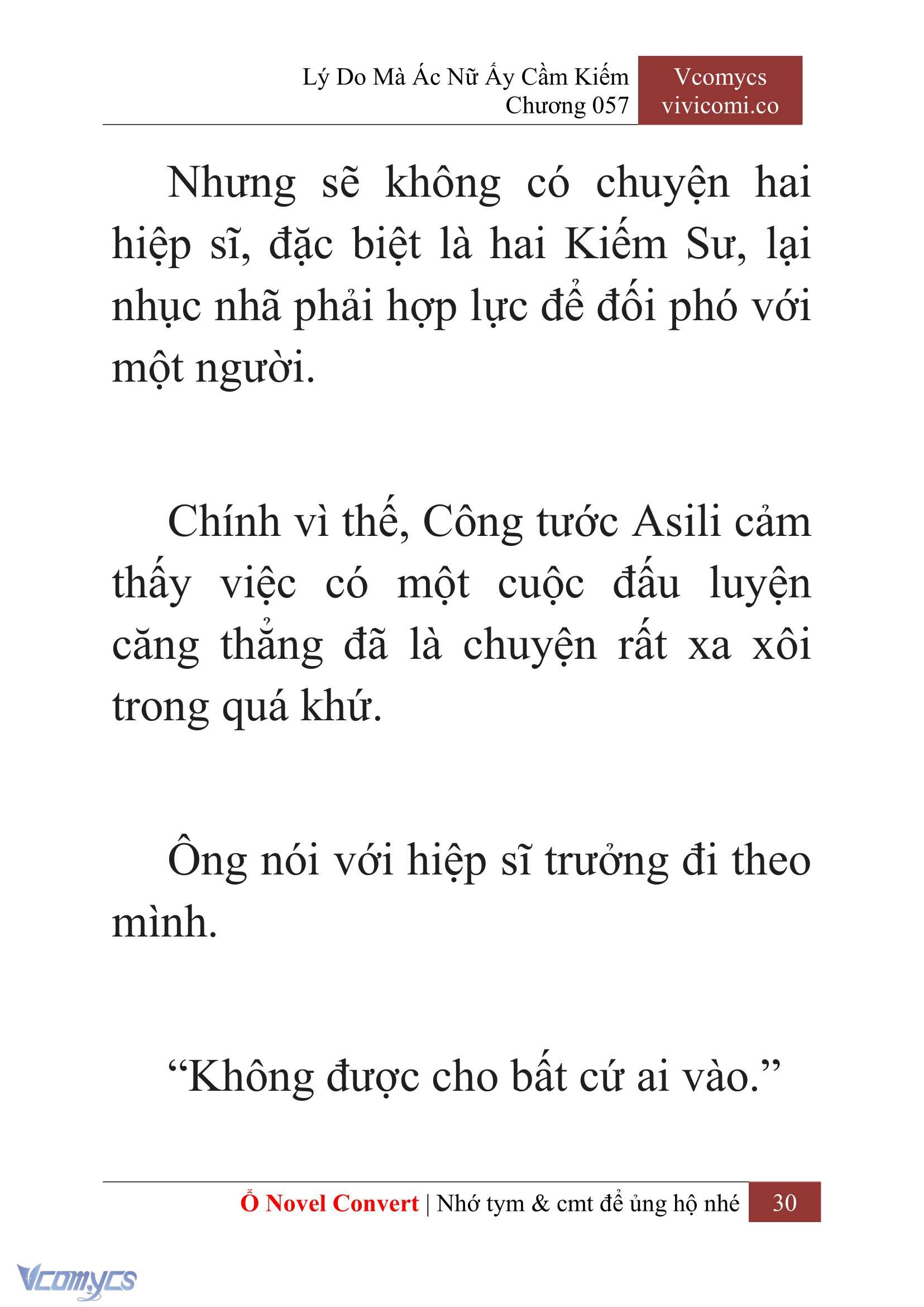 [Novel] Lý Do Mà Ác Nữ Ấy Cầm Kiếm Chap 57 - Next Chap 58