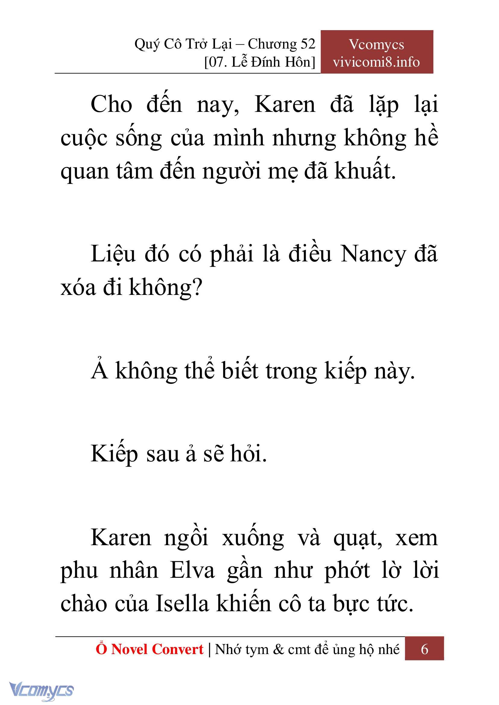 [Novel] Quý Cô Trở Lại Chap 52 - Trang 2