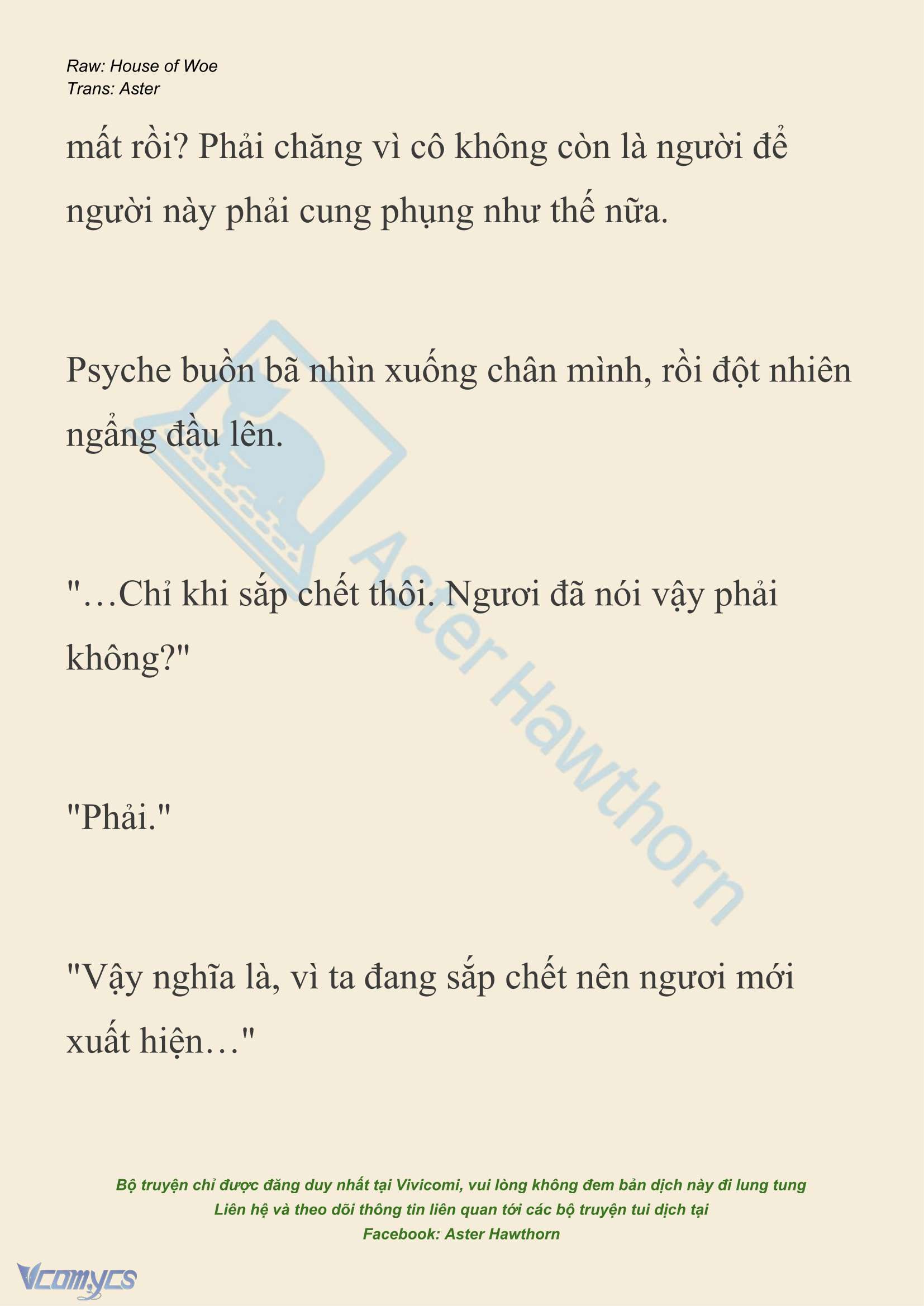 [NOVEL] Dành Cho Các Nữ Thần: Dành cho Psyche Chap 43 - Trang 2